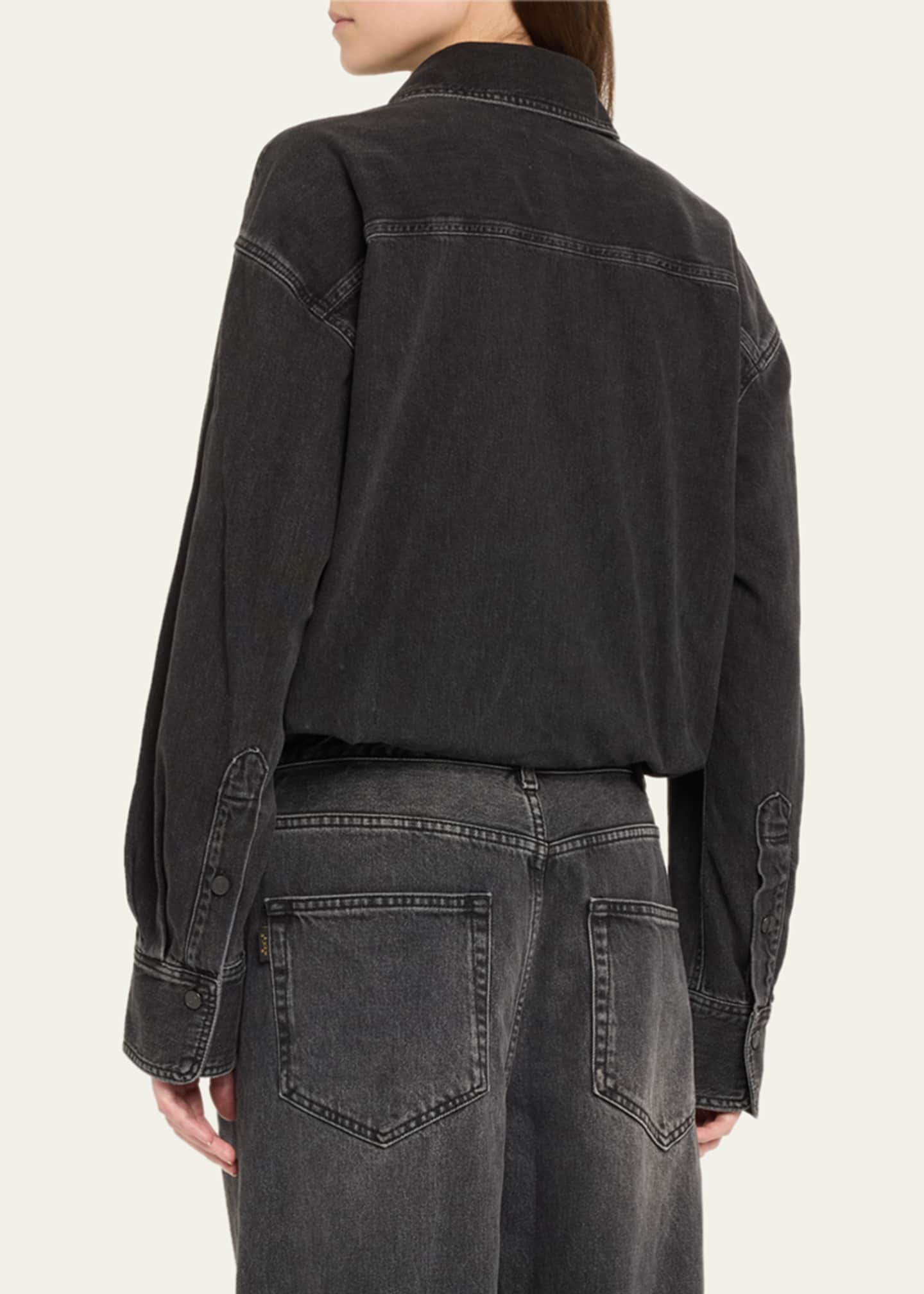 HAIKURE Tessie Long-Sleeve Denim Shirt Image 3 of 5