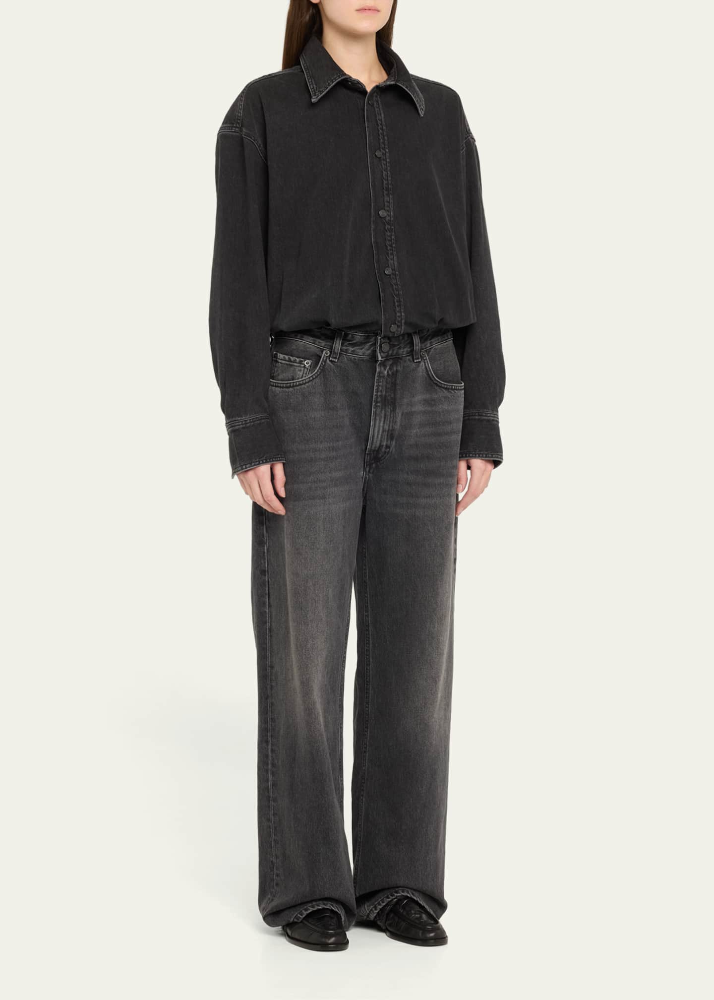 HAIKURE Tessie Long-Sleeve Denim Shirt Image 4 of 5