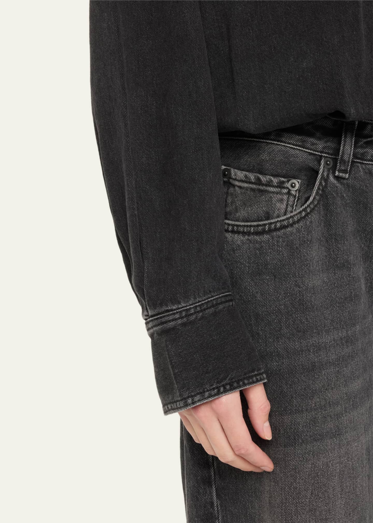 HAIKURE Tessie Long-Sleeve Denim Shirt Image 5 of 5
