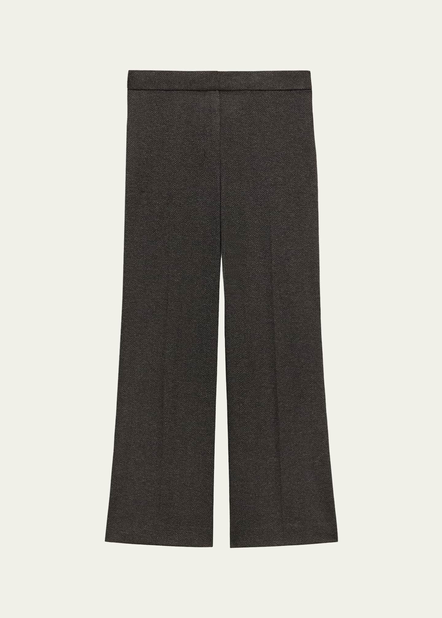 Theory Herringbone Knit Cropped Pants Image 1 of 5