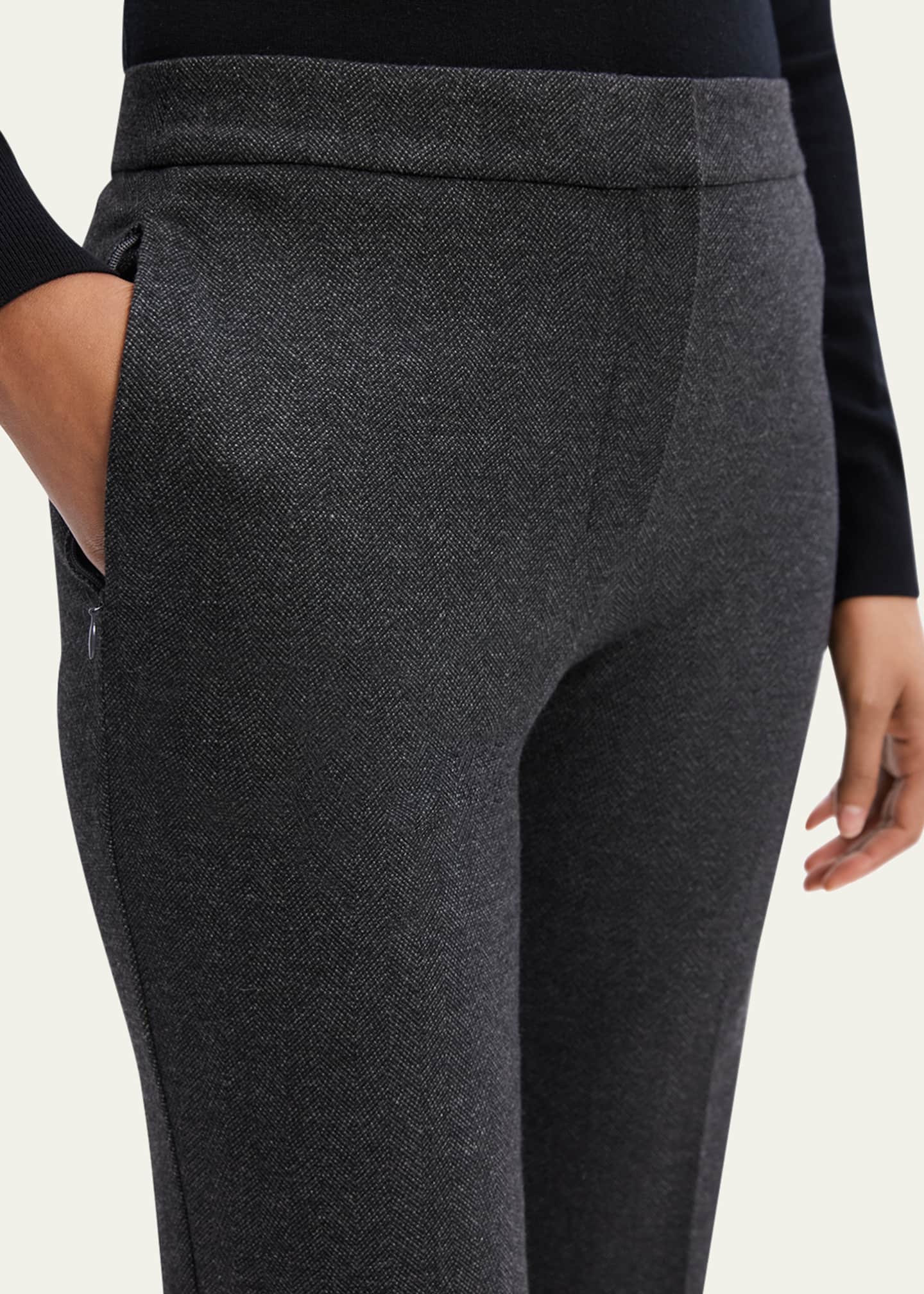 Theory Herringbone Knit Cropped Pants Image 5 of 5