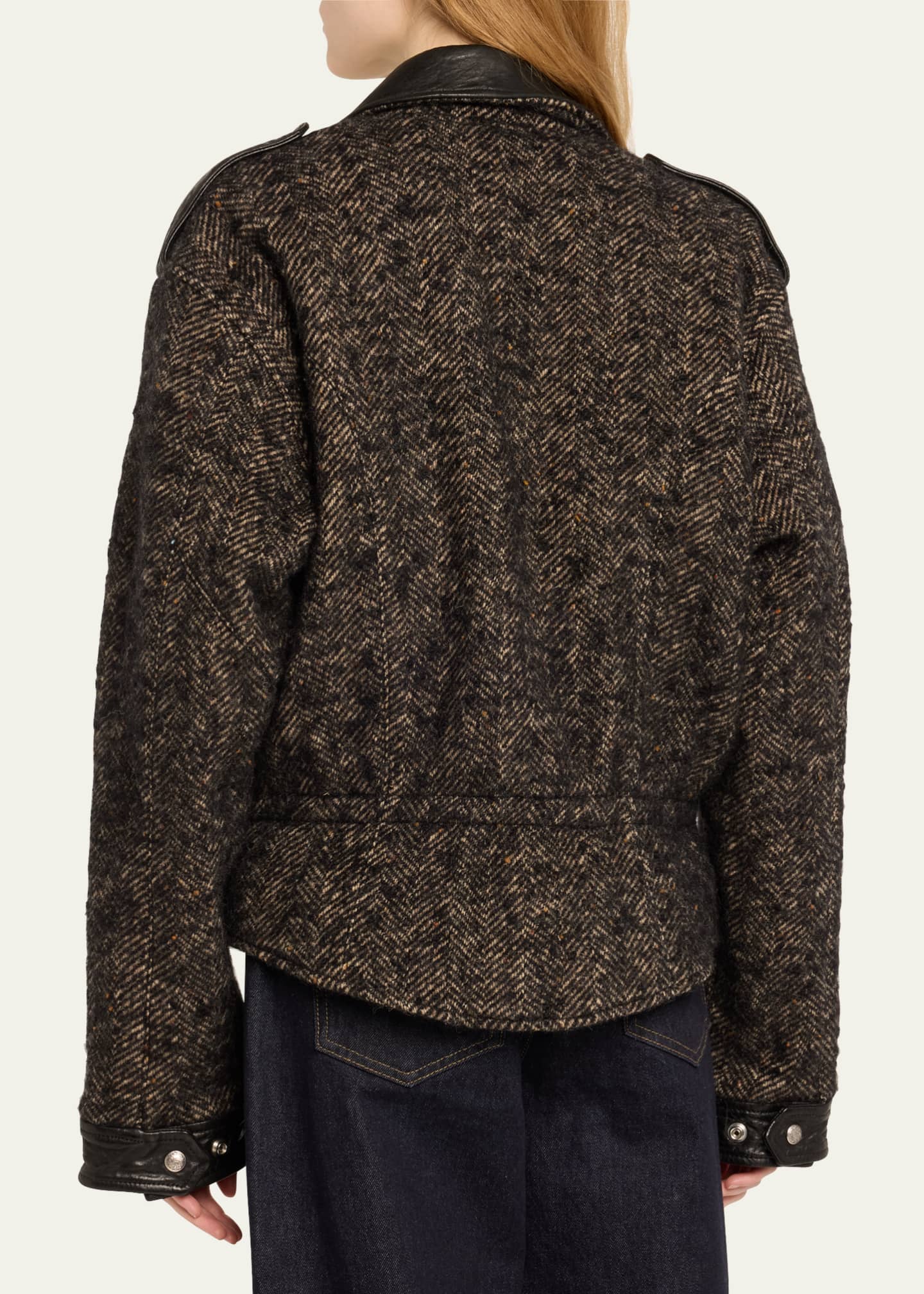 R13 Exaggerated Motorcycle Jacket Image 3 of 5