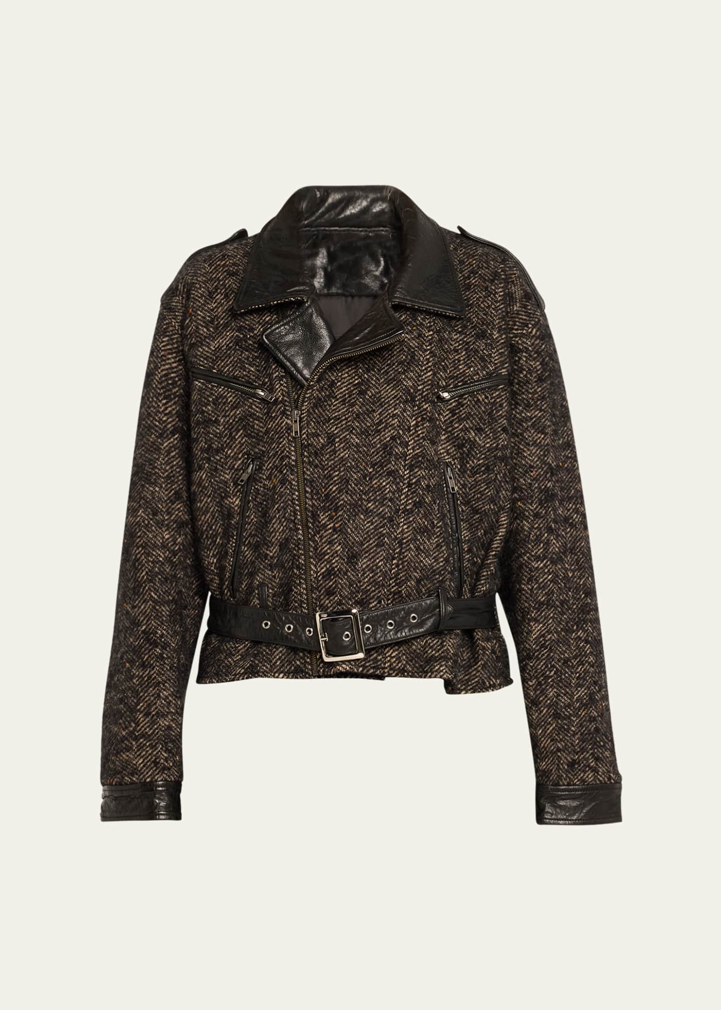 R13 Exaggerated Motorcycle Jacket Image 1 of 5