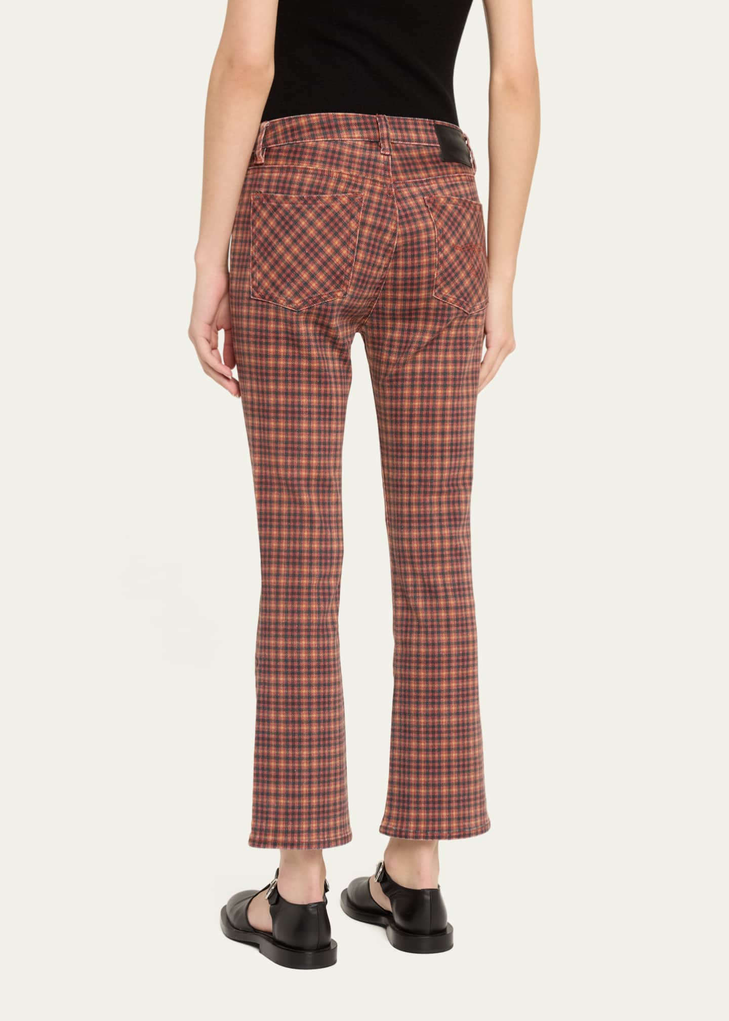 R13 Plaid Kick-Flare Jeans Image 3 of 5