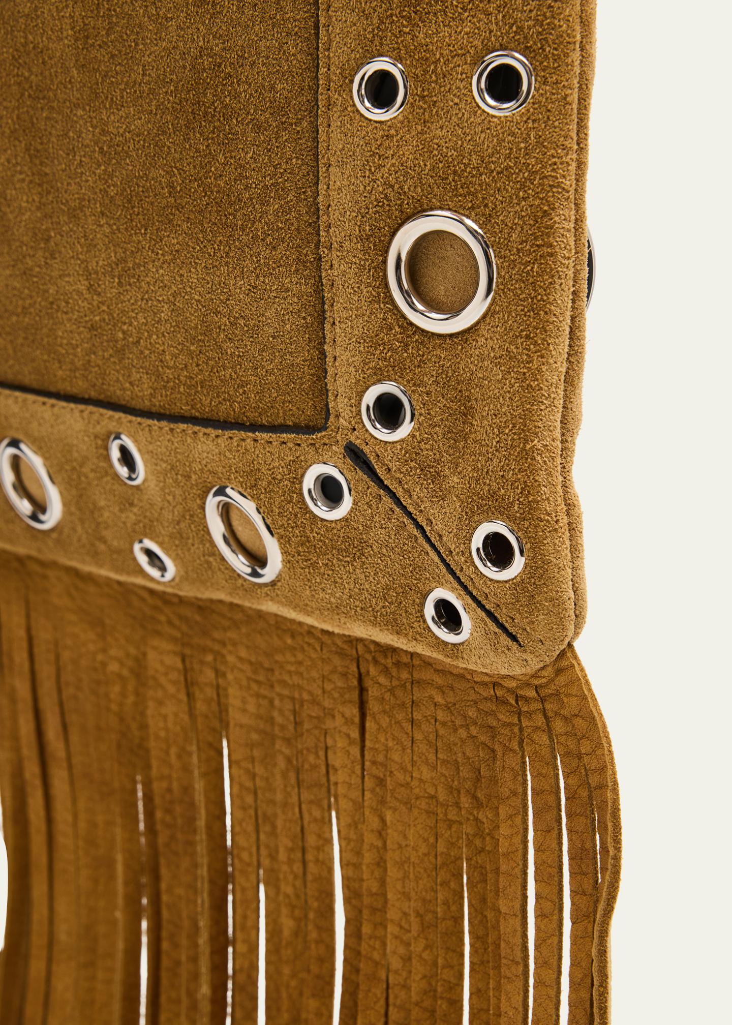 Valentino Garavani Nellcote Studded Fringe Suede Crossbody Bag