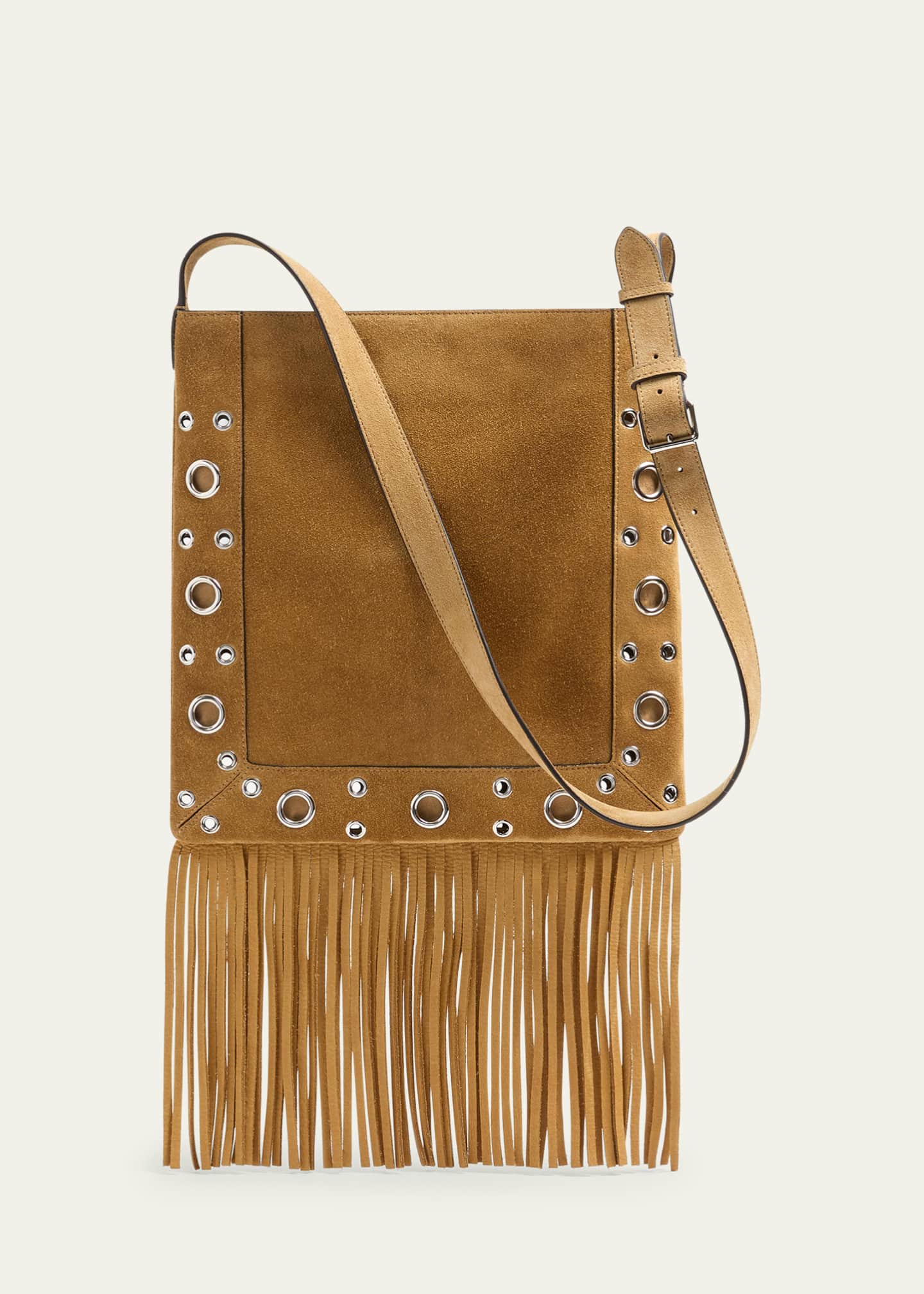Valentino Garavani Nellcote Studded Fringe Suede Crossbody Bag Image 2 of 3