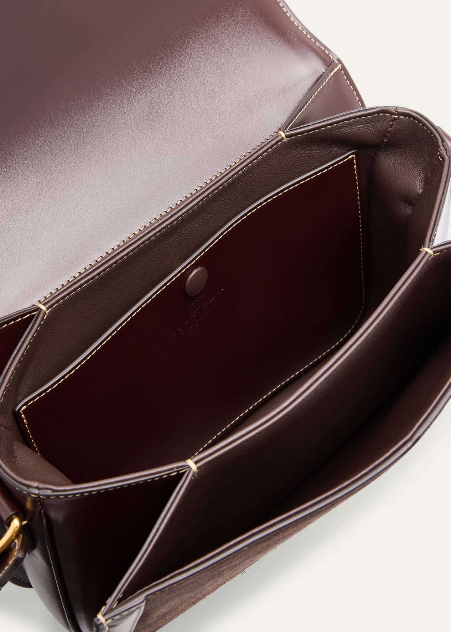 Valentino Garavani 9 to 5 VLOGO Flap Suede Shoulder Bag Image 4 of 6