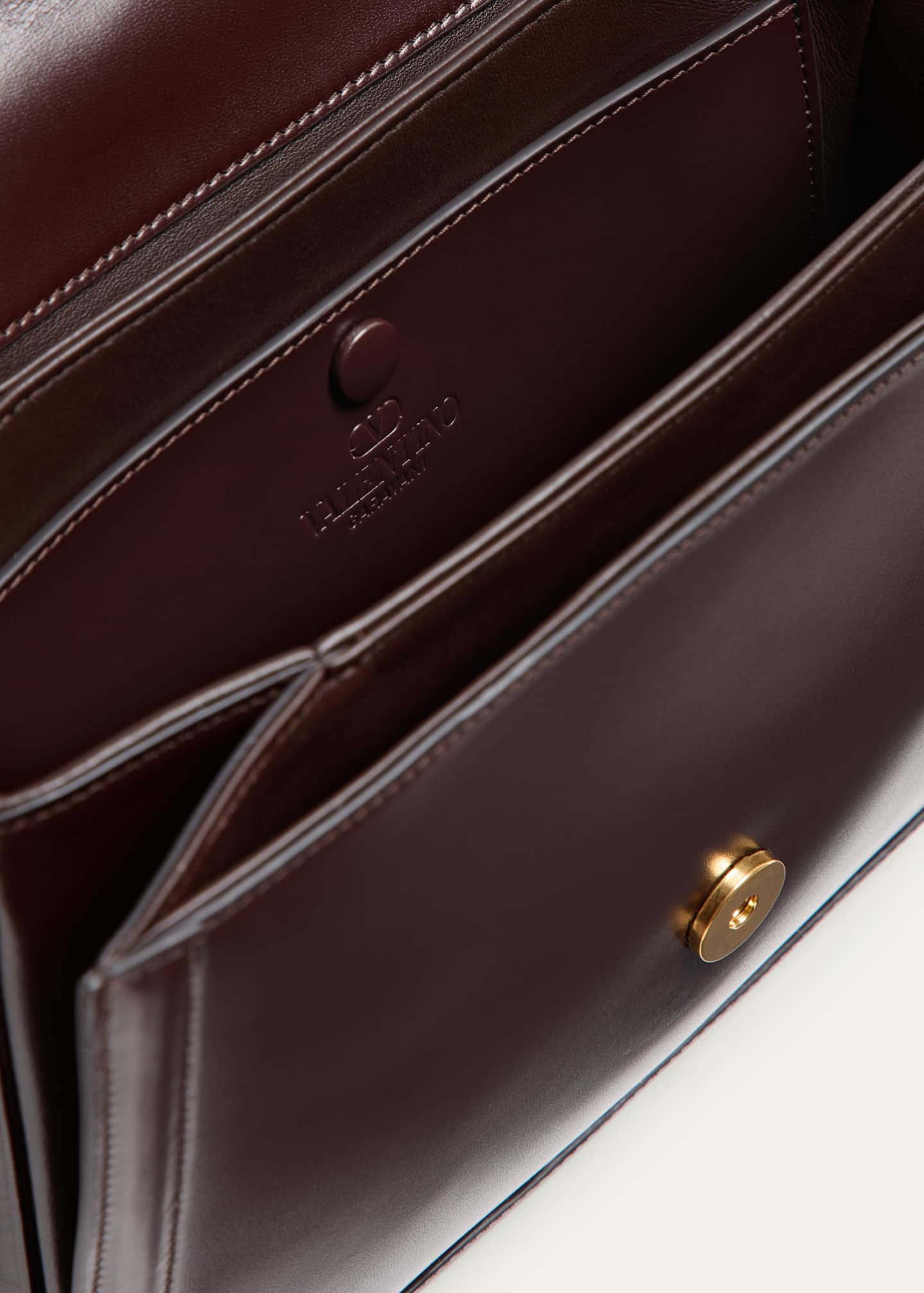 Valentino Garavani 9 to 5 Flap Leather Saddle Shoulder Bag Image 4 of 5