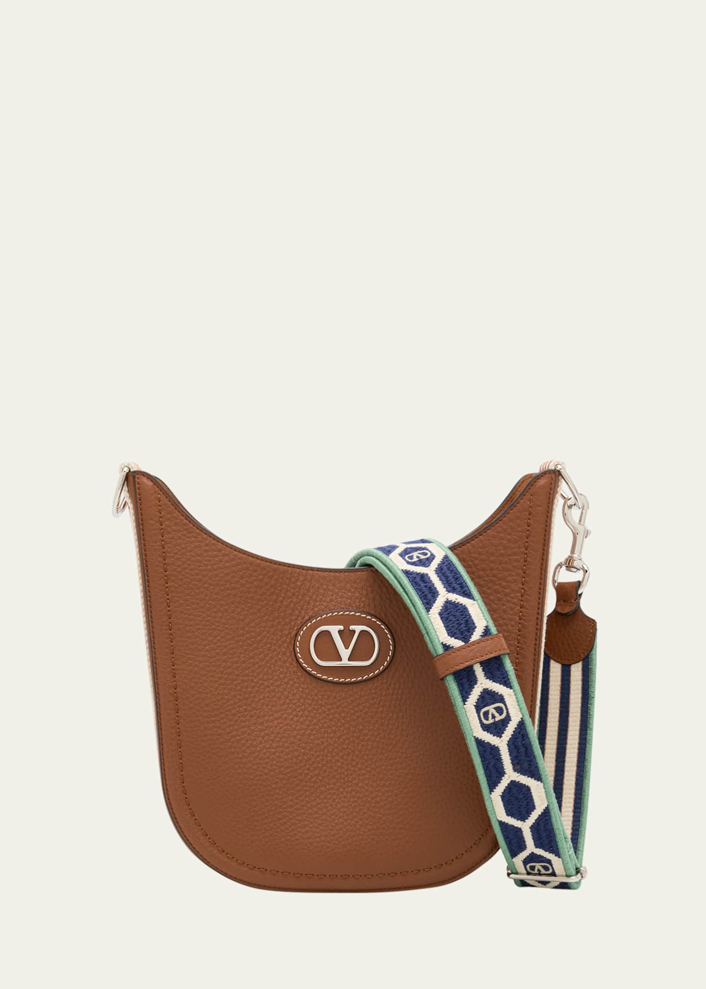 Valentino Garavani Antibes Medium Leather Hobo Bag Image 1 of 6