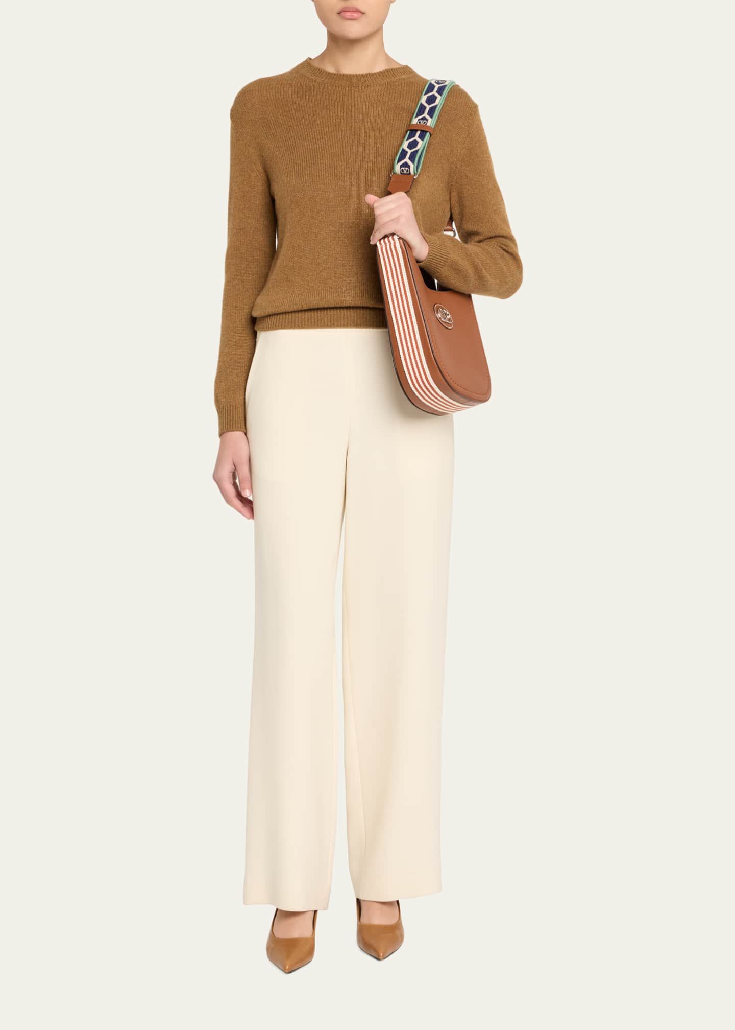 Valentino Garavani Antibes Medium Leather Hobo Bag Image 5 of 6