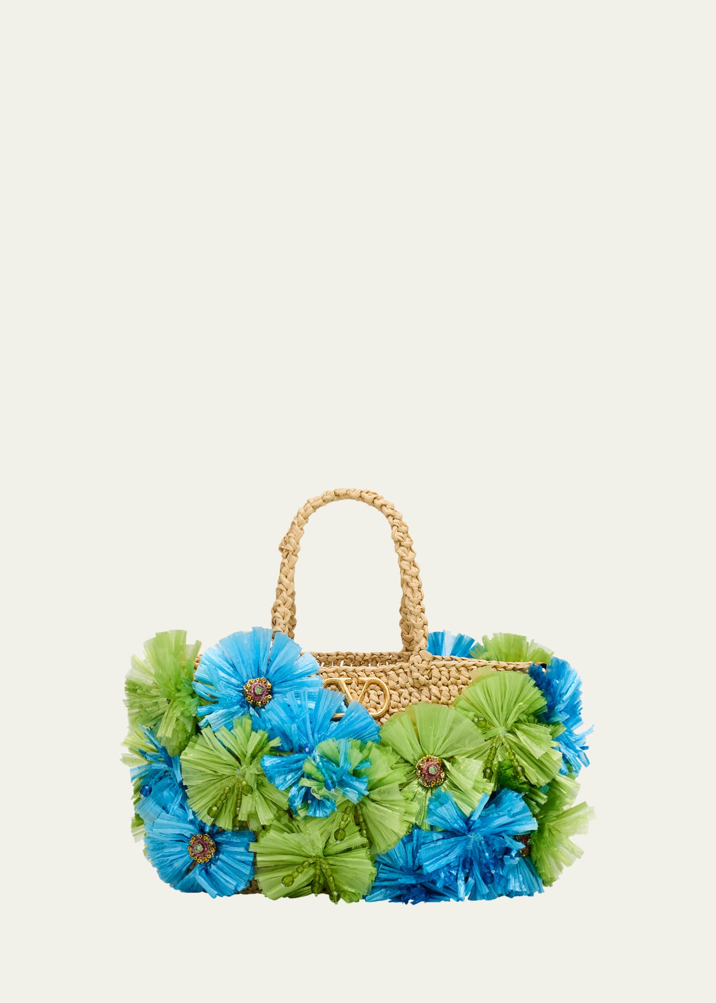 Valentino Garavani VLOGO Signature Small 3D Flower Tote Bag