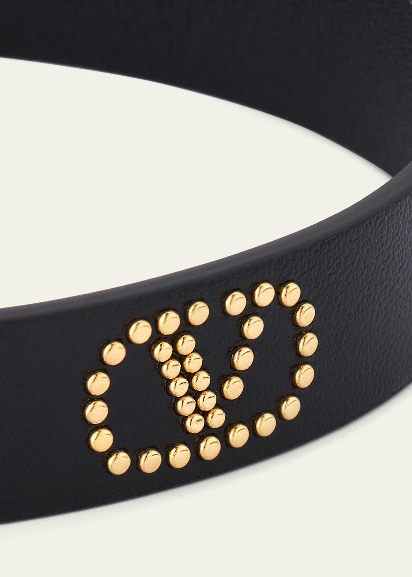 Valentino Garavani Studded VLOGO Signature Leather Choker Image 3 of 4