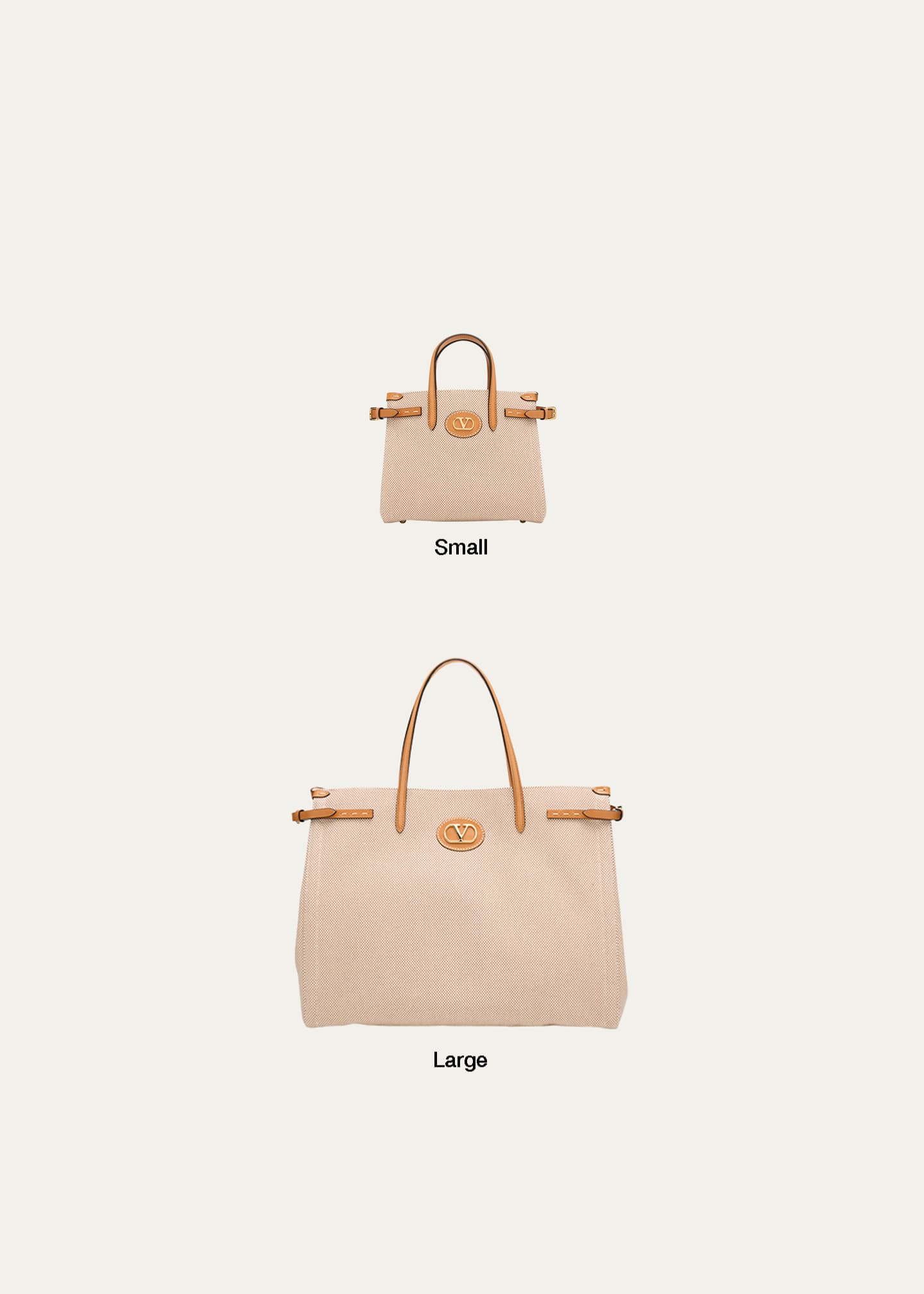 Valentino Garavani Antibes Small Canvas Shopping Tote Bag
