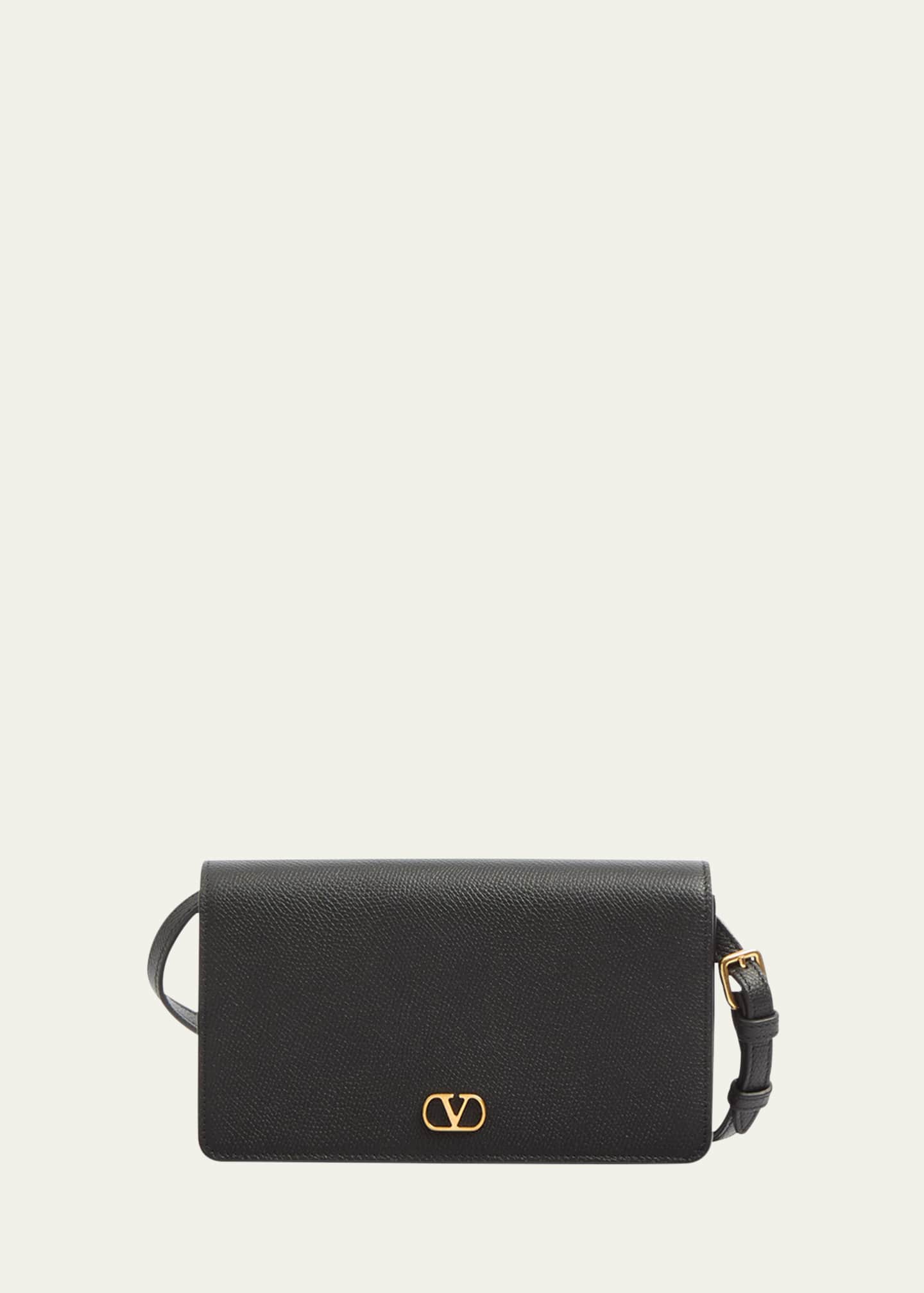 Valentino Garavani VLOGO Flap Leather Wallet Image 1 of 5