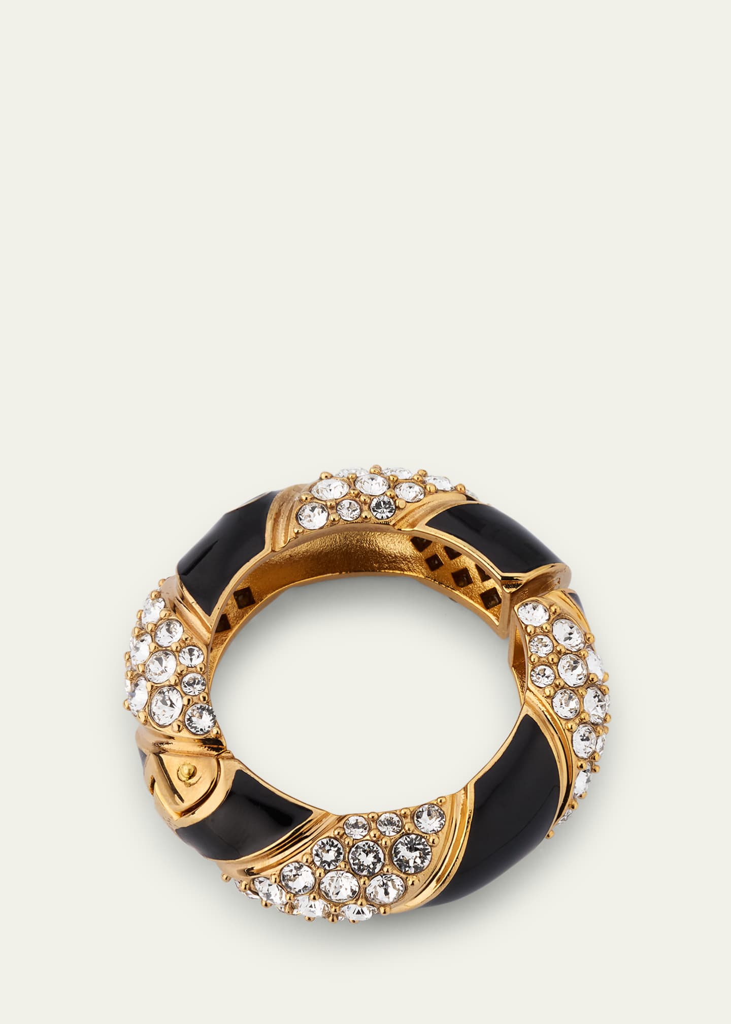 Valentino Garavani Famiglia VLOGO Crystal Hoop Earring, Single Image 3 of 4