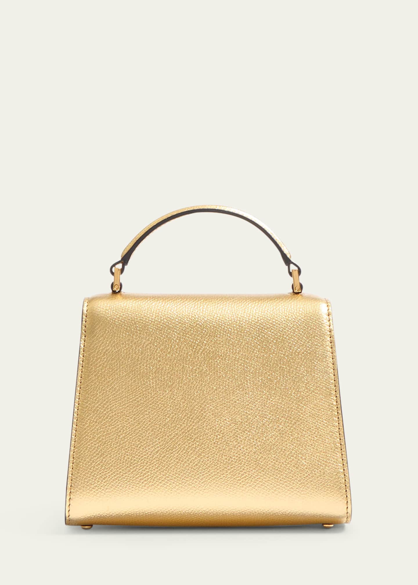 Valentino Garavani VSLING Mini Metallic Leather Top-Handle Bag Image 3 of 5