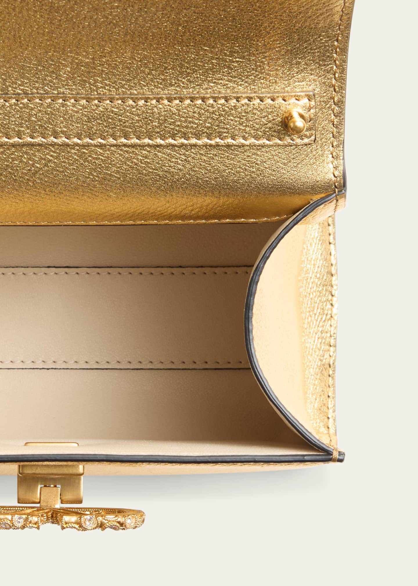 Valentino Garavani VSLING Mini Metallic Leather Top-Handle Bag Image 4 of 5