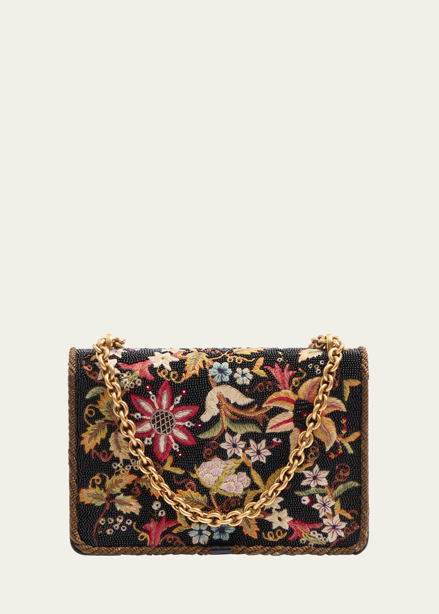 Valentino Garavani Vain Brocade Silk Chain Shoulder Bag Image 3 of 5