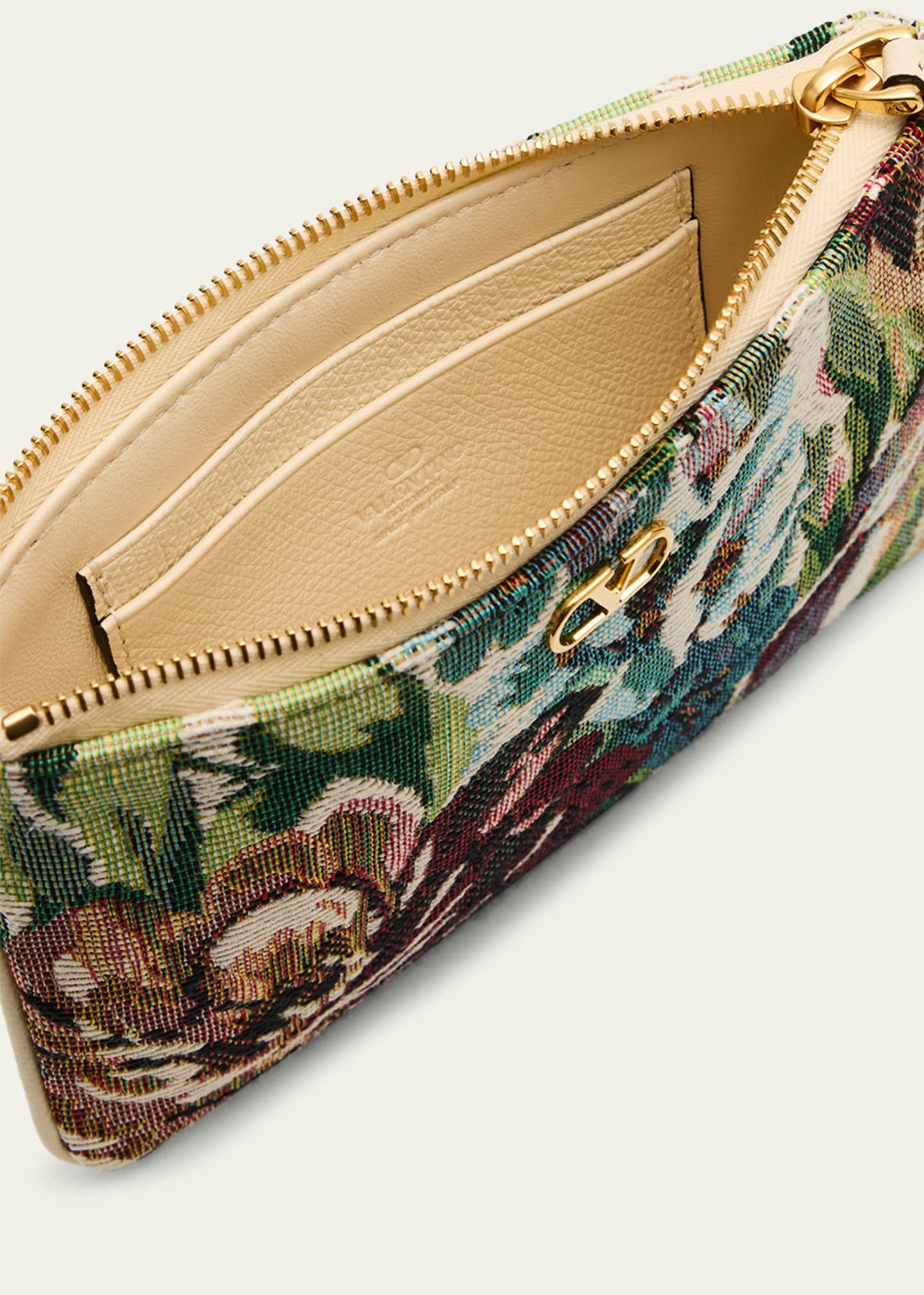 Valentino Garavani Small VLOGO Signature Brocade Pouch Clutch Bag Image 4 of 5