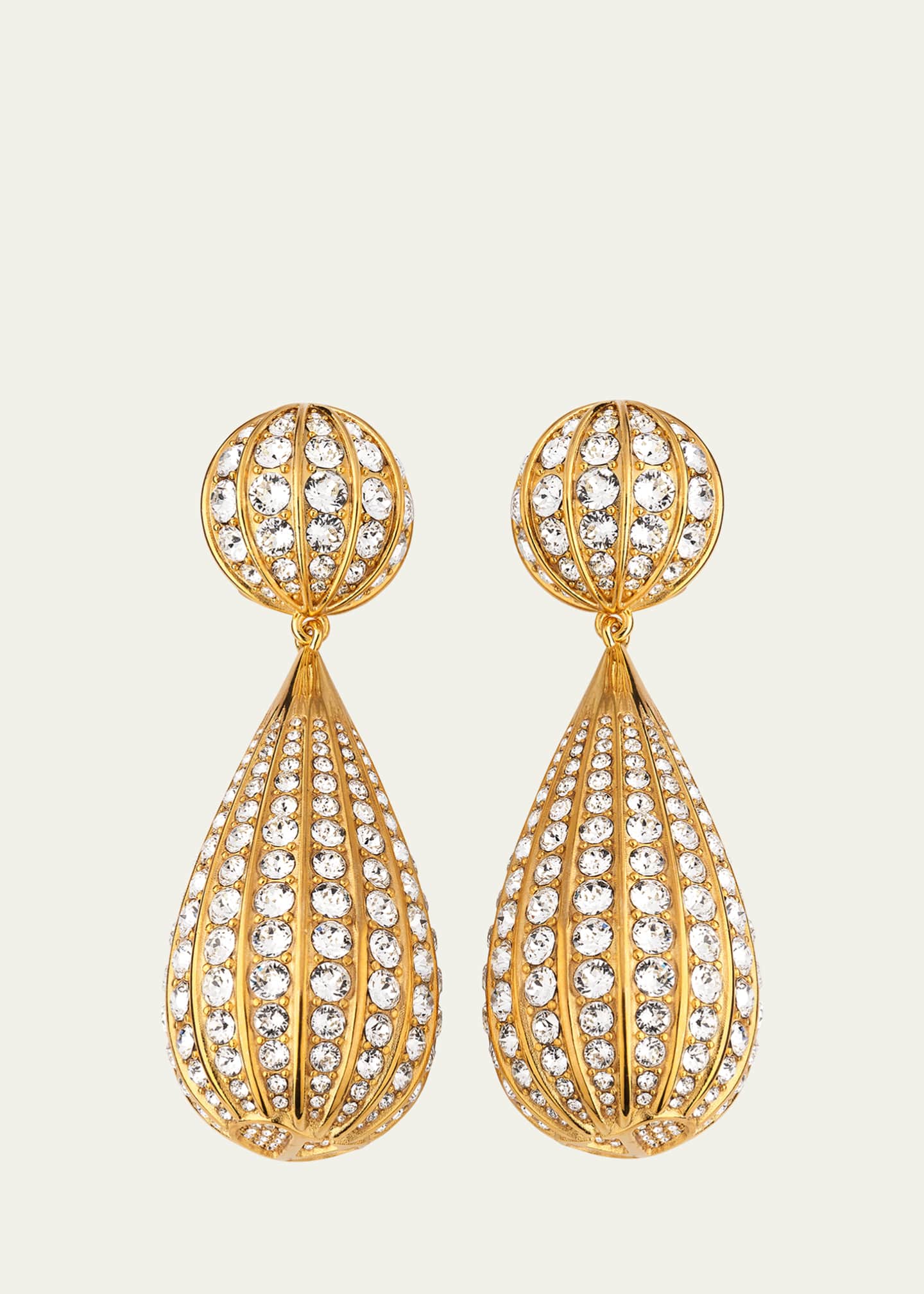 Valentino Garavani Famiglia Swarovski Crystal Drop Clip Earrings Image 1 of 3