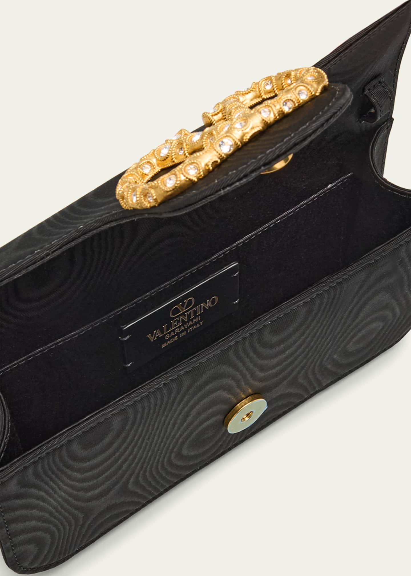 Valentino Garavani Loco VLOGO Moire Clutch Bag Image 4 of 6