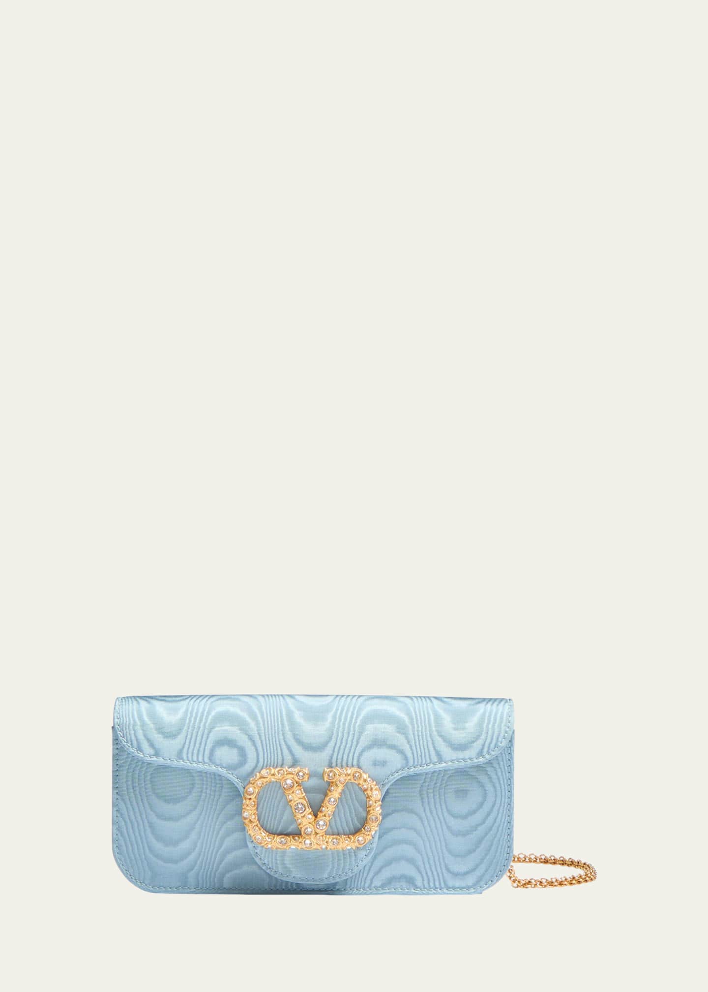 Valentino Garavani Loco VLOGO Moire Clutch Bag - Bergdorf