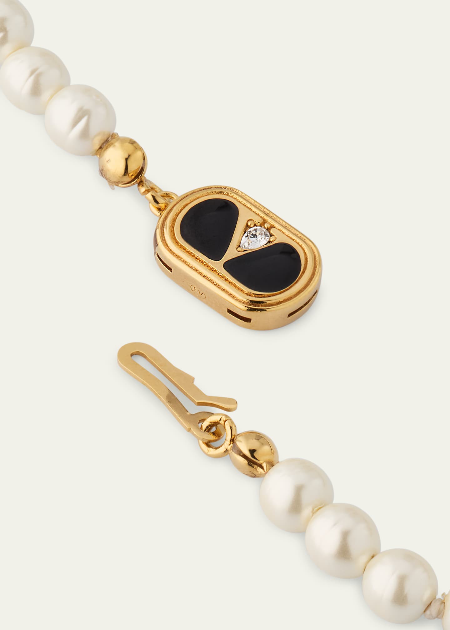 Valentino Garavani VLOGO Akoya Pearl Layered Ovalette