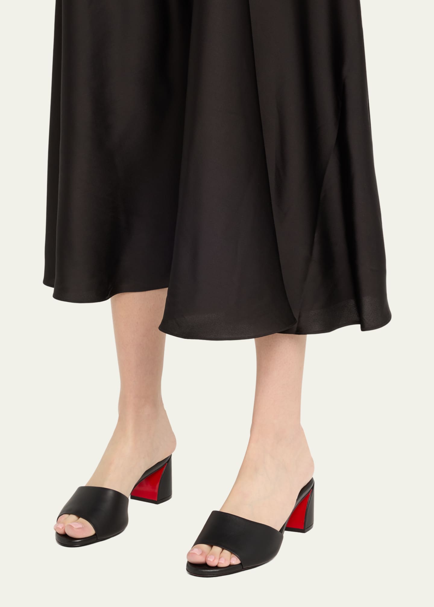 Christian Louboutin Jane Leather Red Sole Mule Sandals Image 2 of 6
