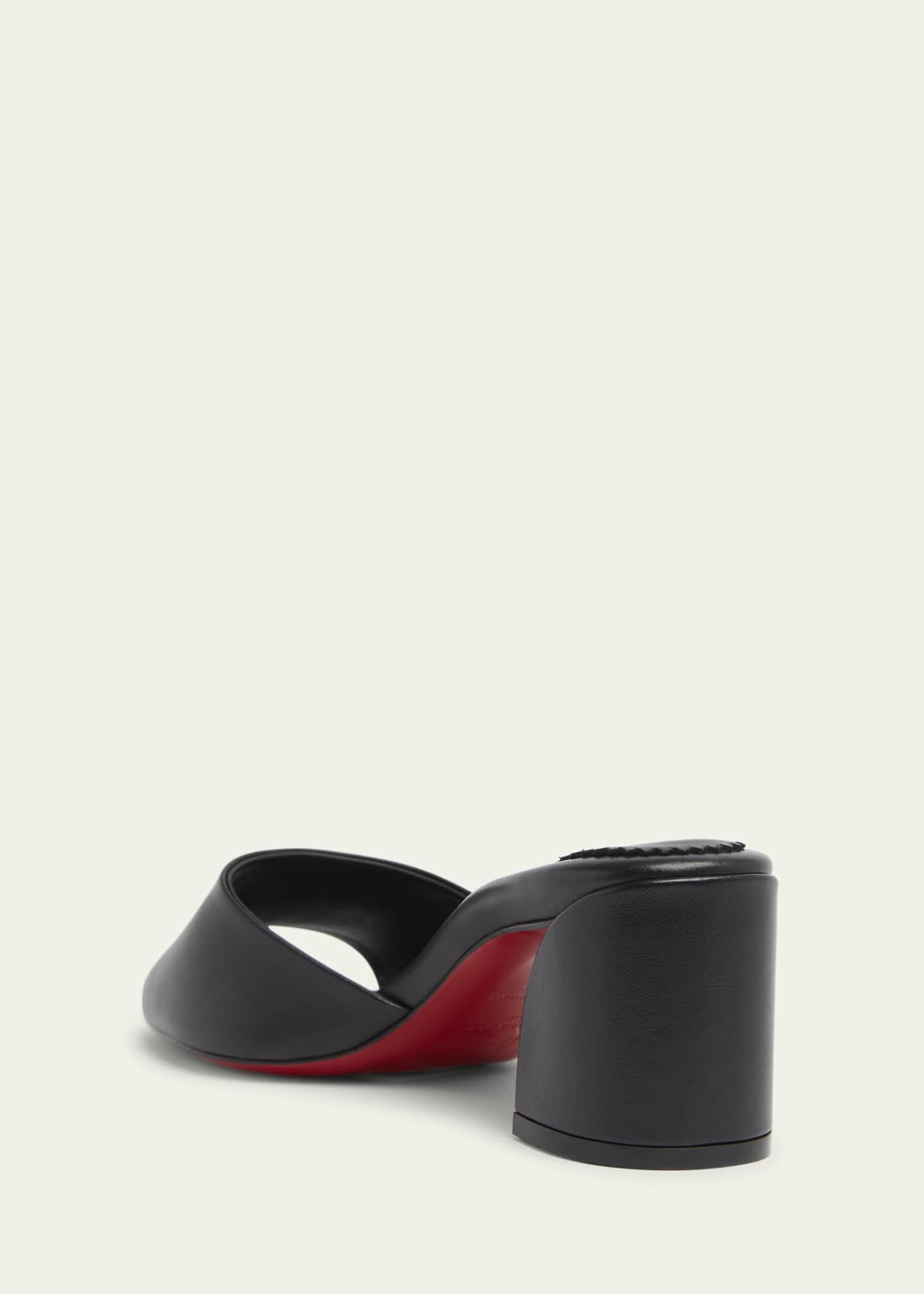 Christian Louboutin Jane Leather Red Sole Mule Sandals Image 4 of 6