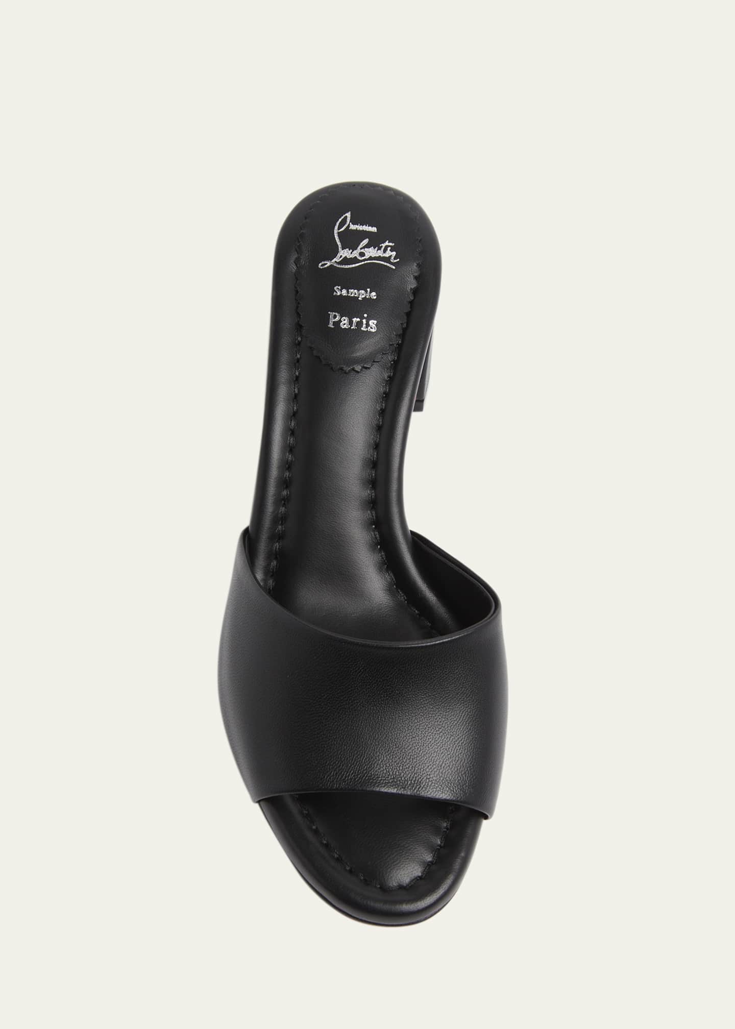 Christian Louboutin Jane Leather Red Sole Mule Sandals Image 6 of 6