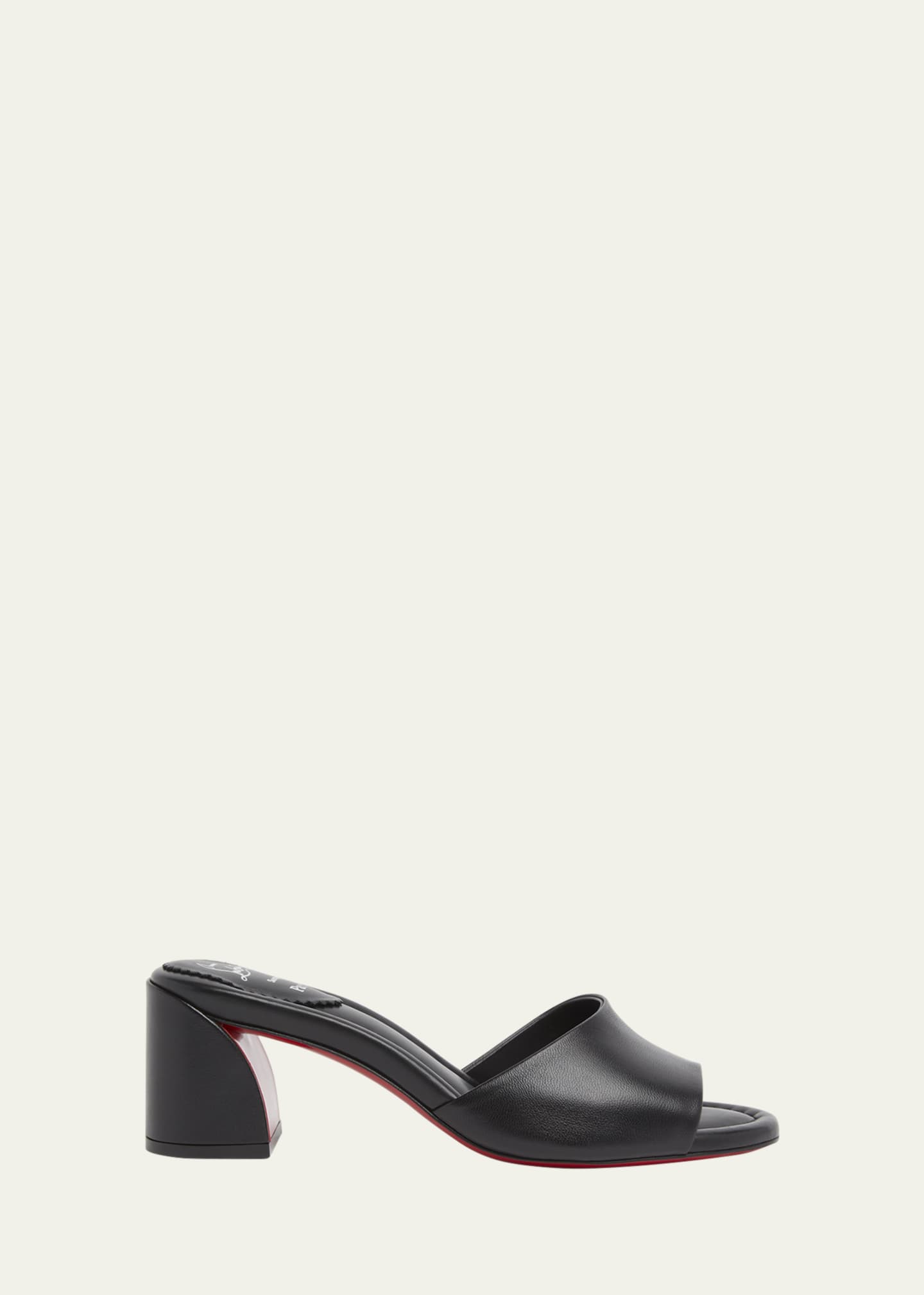 Christian Louboutin Jane Leather Red Sole Mule Sandals Image 1 of 6
