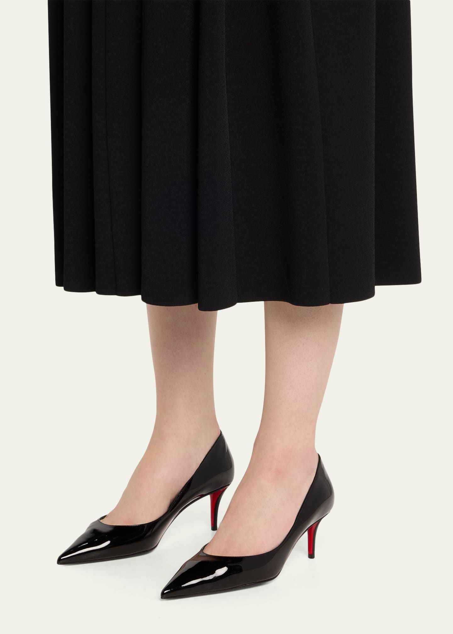 上*来様 ☆値下げ☆Christian Louboutin☆ 10cm 37 ピ Astrid Lace Strassita 85 suede pumps in black - Christian