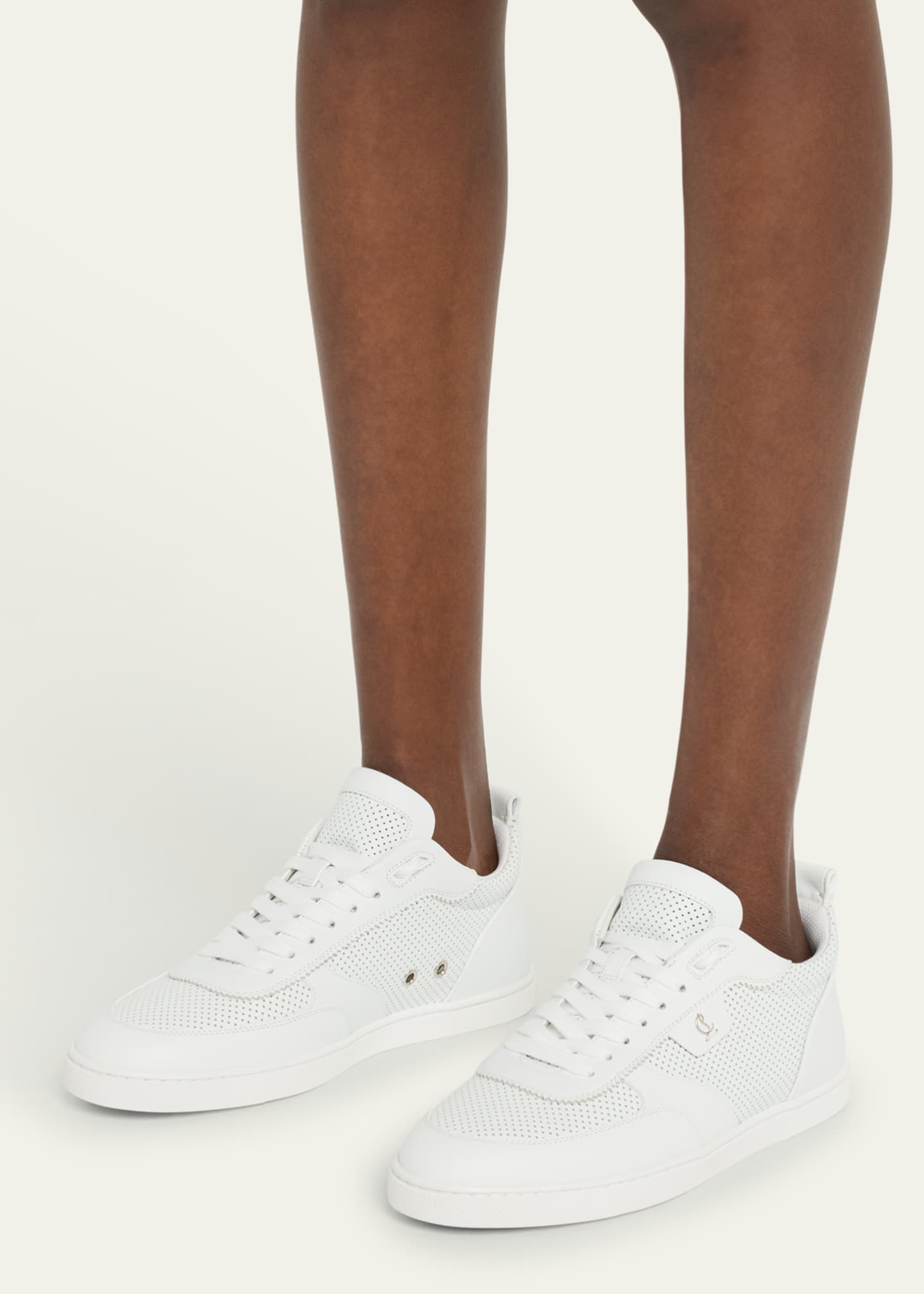 Christian Louboutin Tutti Rui Donna Perforated Red Sole Sneakers Image 2 of 5