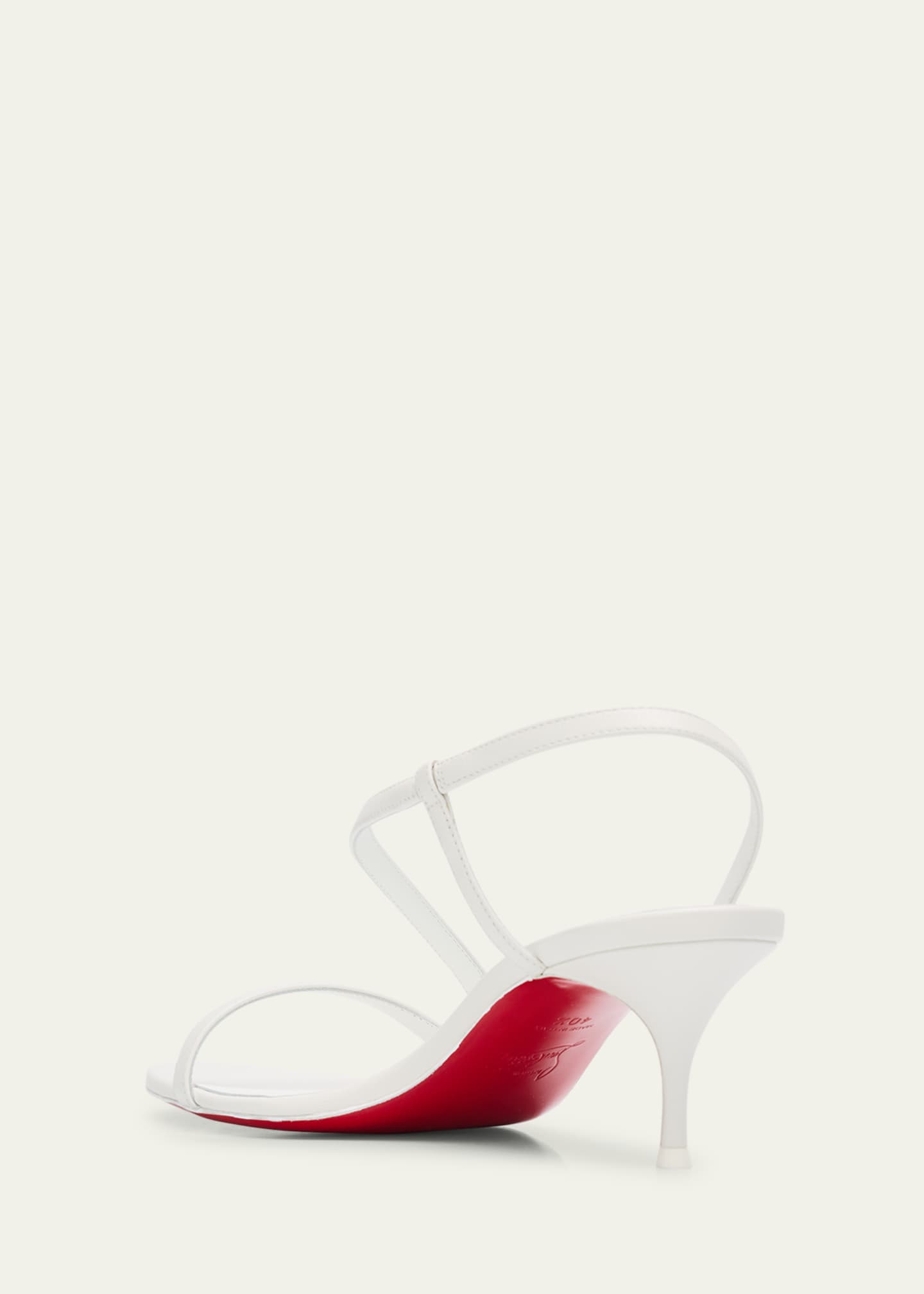 Christian Louboutin Rosalie Leather Red Sole Slingback Sandals Image 4 of 6