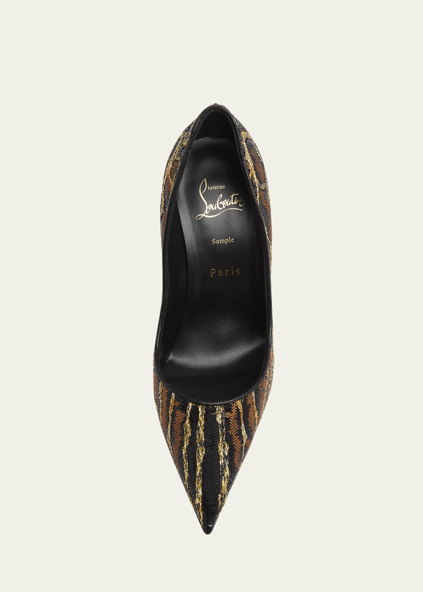 Christian Louboutin Miss Z Sequin Animal Red Sole Pumps Image 4 of 4