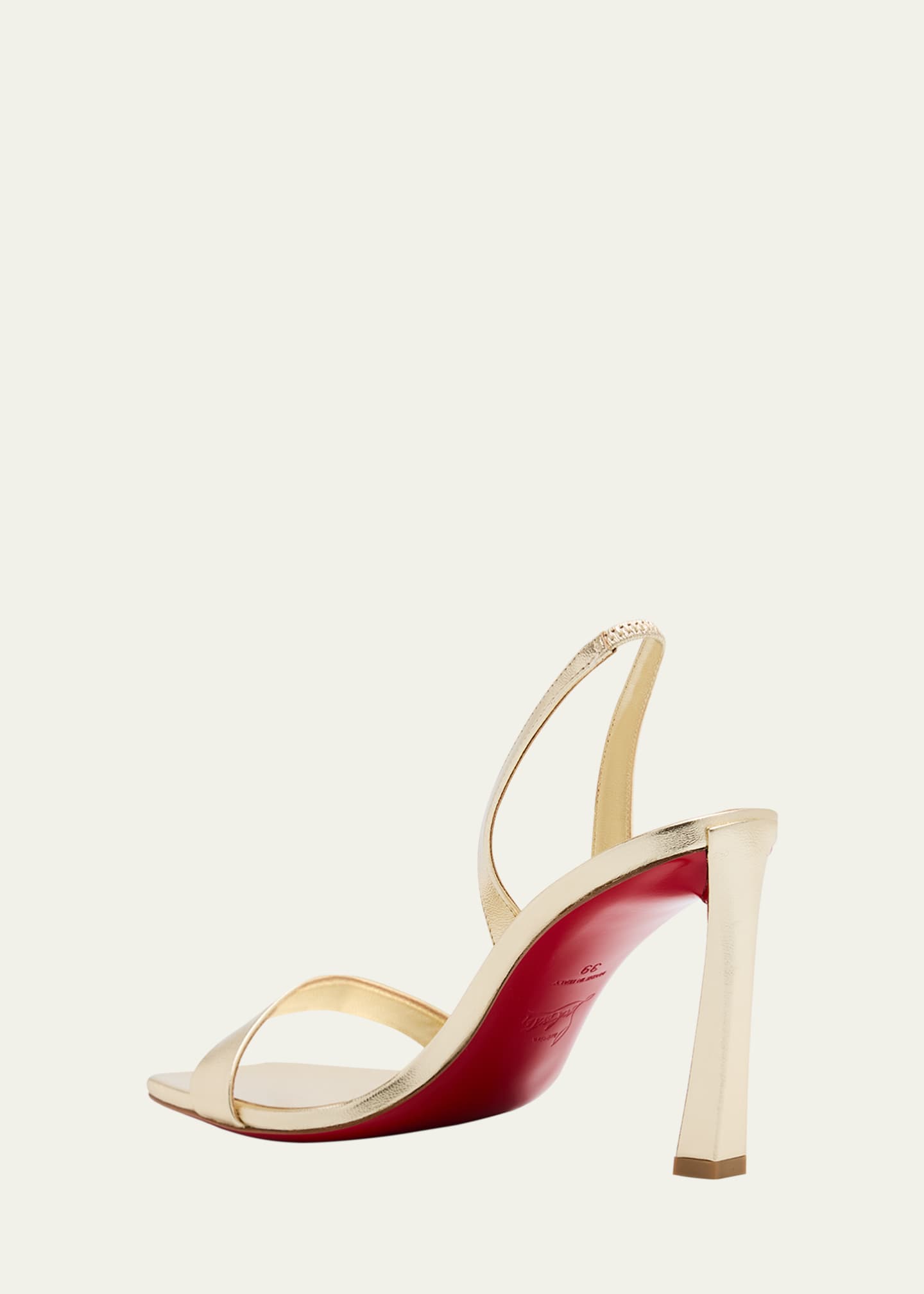 Christian Louboutin Condora Metallic Red Sole Slingback Sandals Image 4 of 6