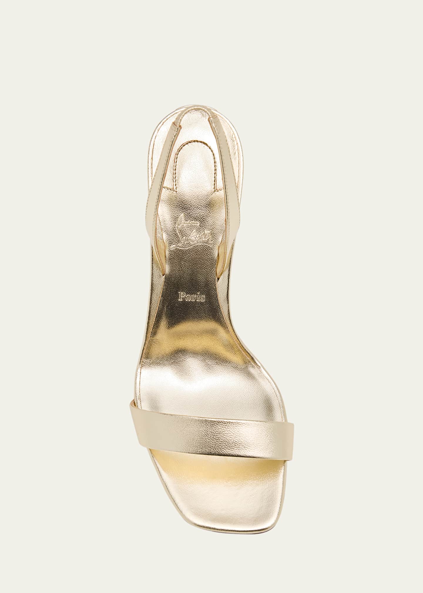 Christian Louboutin Condora Metallic Red Sole Slingback Sandals Image 6 of 6