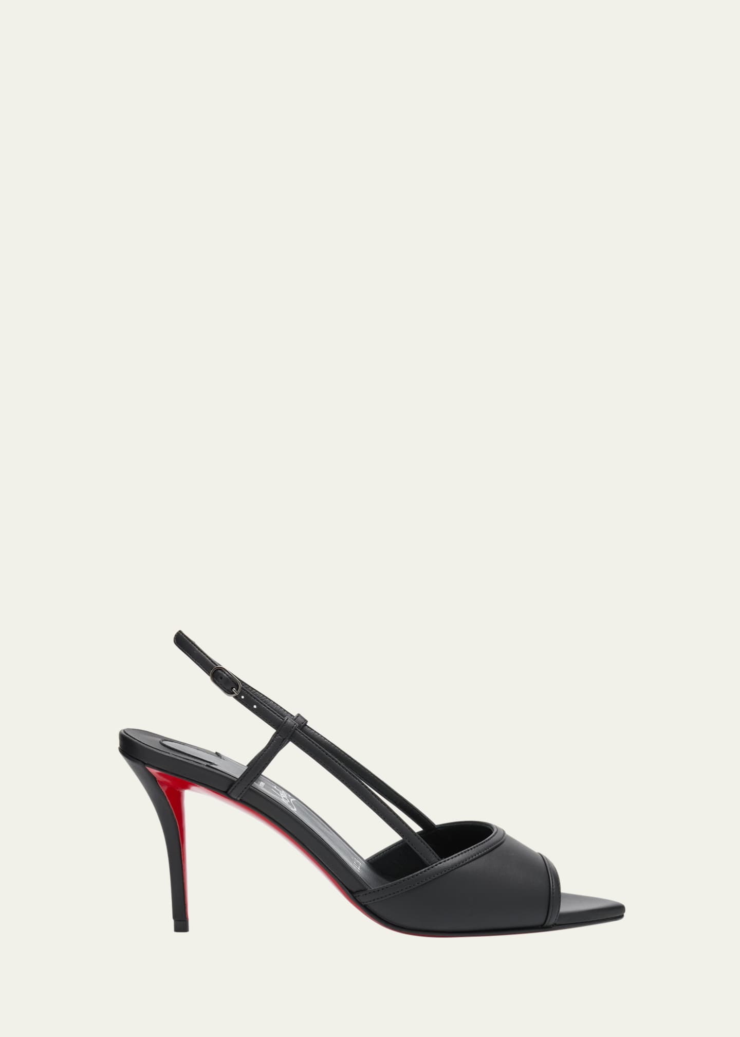Christian Louboutin Miss Z Leather Red Sole Slingback Sandals Image 1 of 6