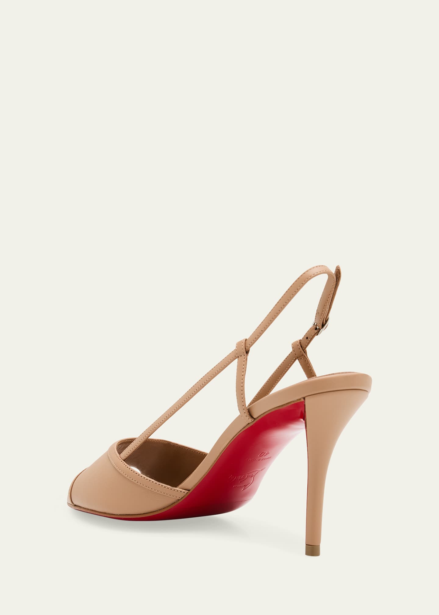 Christian Louboutin 80mm Miss Z Leather Slingback Sandals