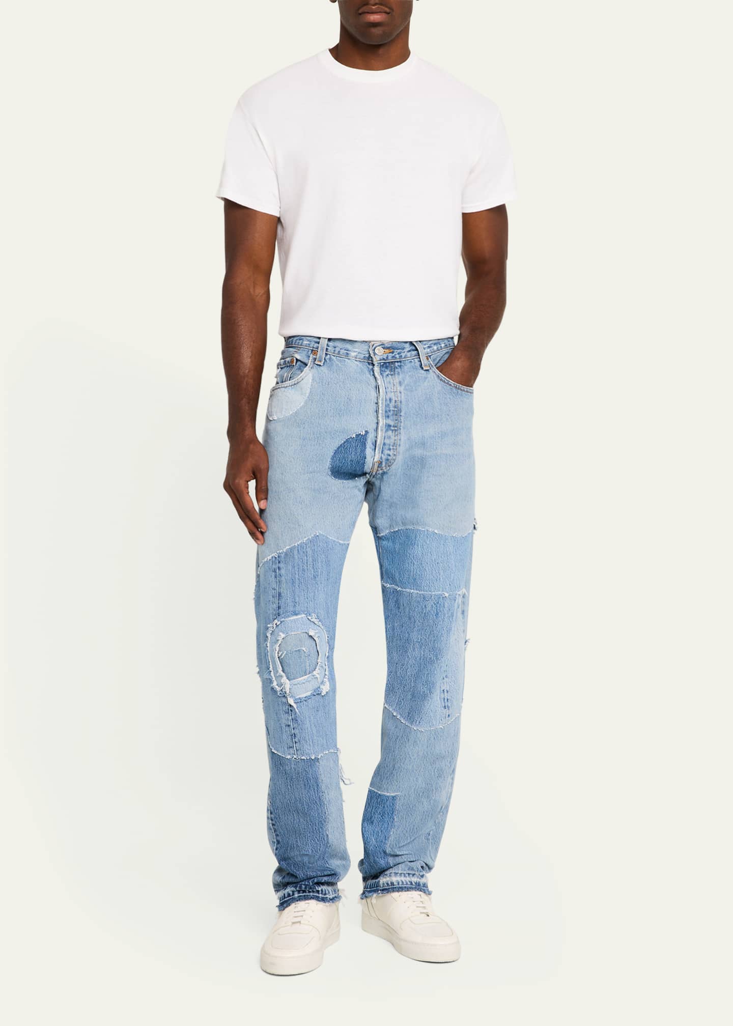 GALLERY DEPARTMENT Men's Multi-Panel Straight-Leg Jeans Image 2 of 5