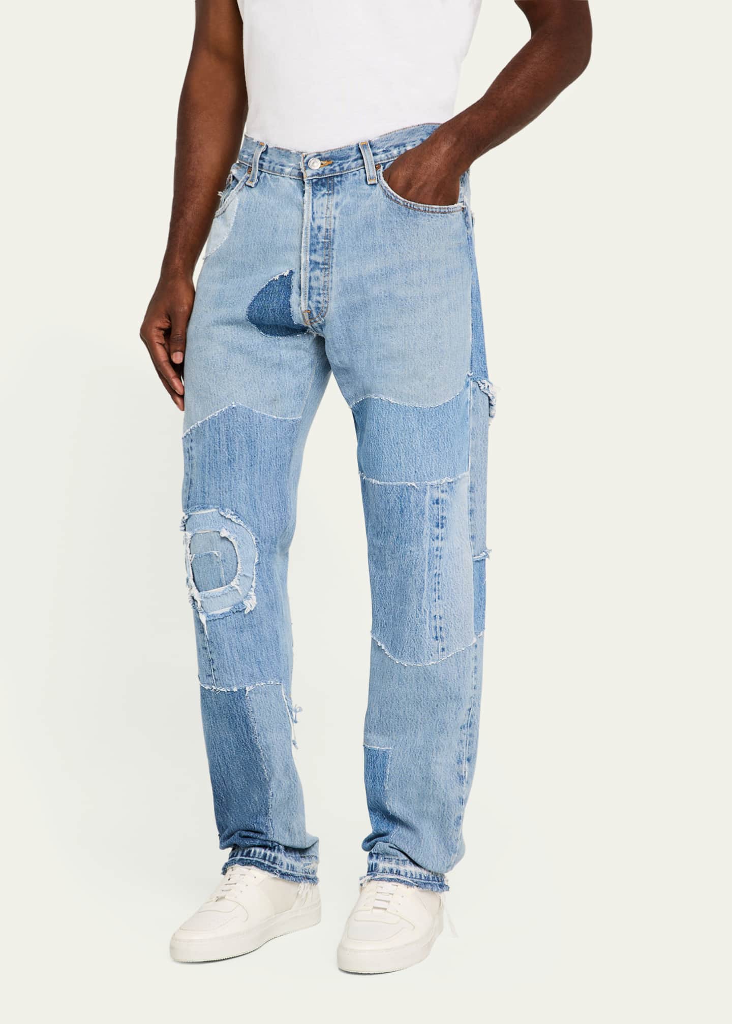 GALLERY DEPARTMENT Men's Multi-Panel Straight-Leg Jeans Image 4 of 5