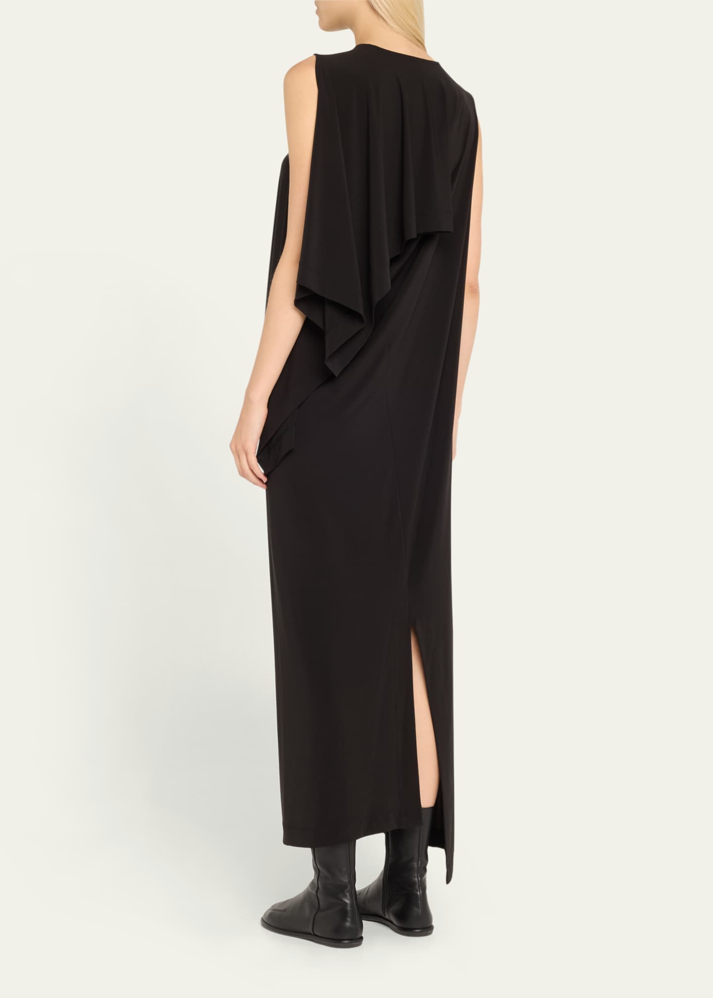 Issey Miyake Long Drape Jersey Dress Image 3 of 5