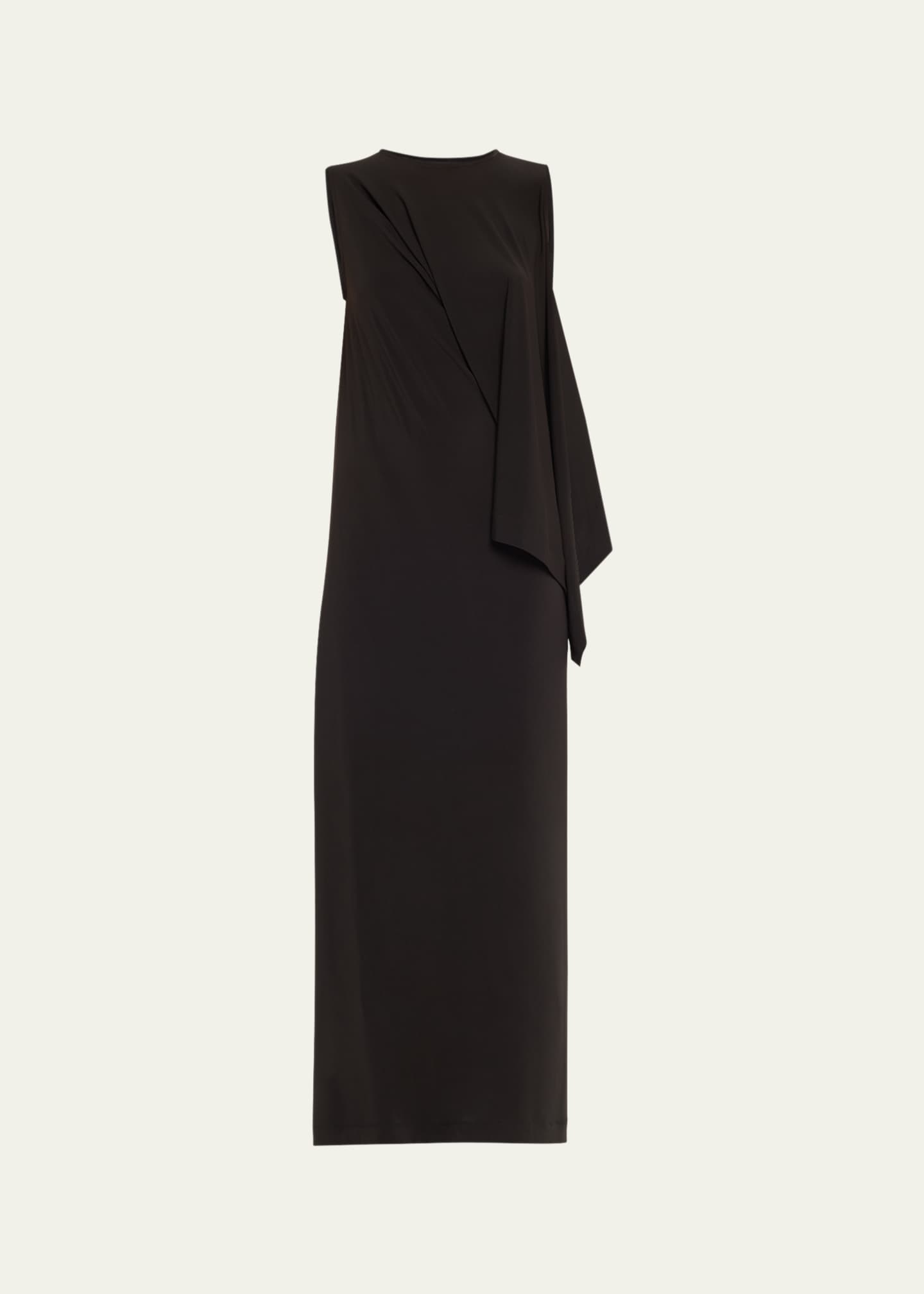 Issey Miyake Long Drape Jersey Dress Image 1 of 5