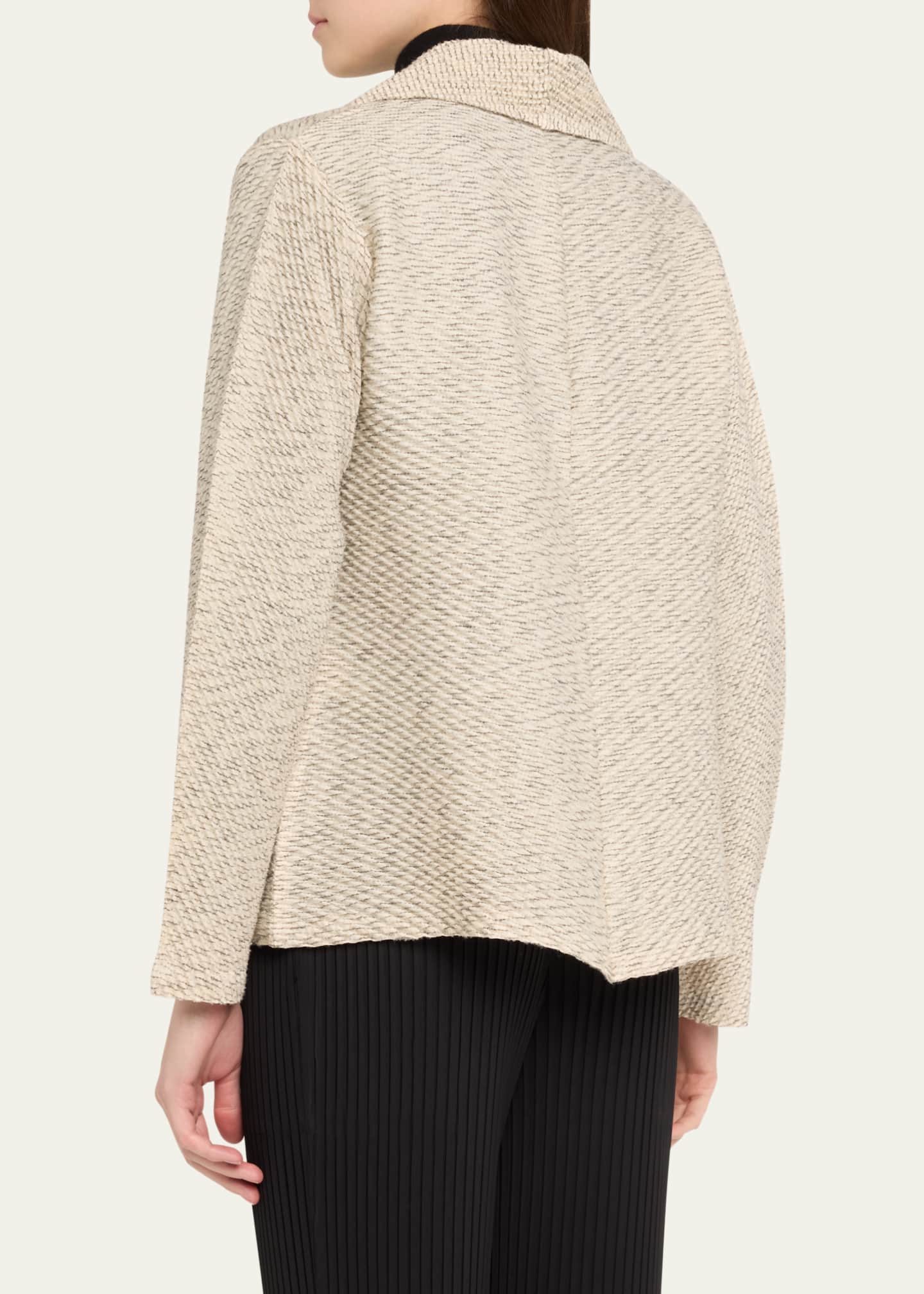 Issey Miyake Warm Pleats One-Button Wool Jacket Image 3 of 5