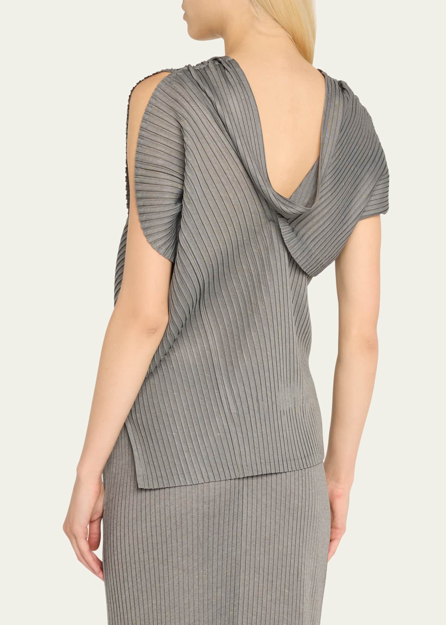 Issey Miyake Restore Blend Pleats Cowl Top Image 3 of 5