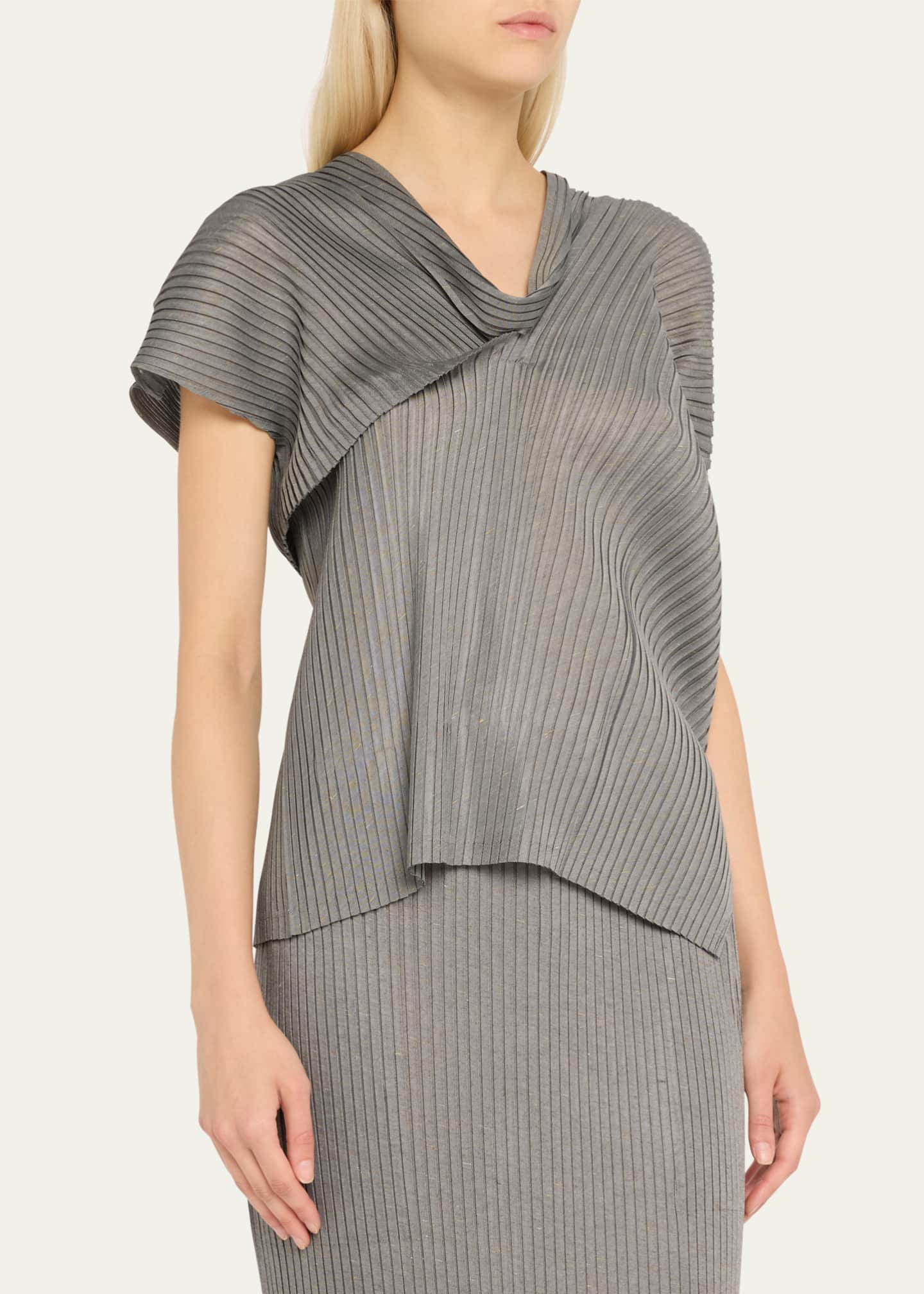 Issey Miyake Restore Blend Pleats Cowl Top Image 4 of 5