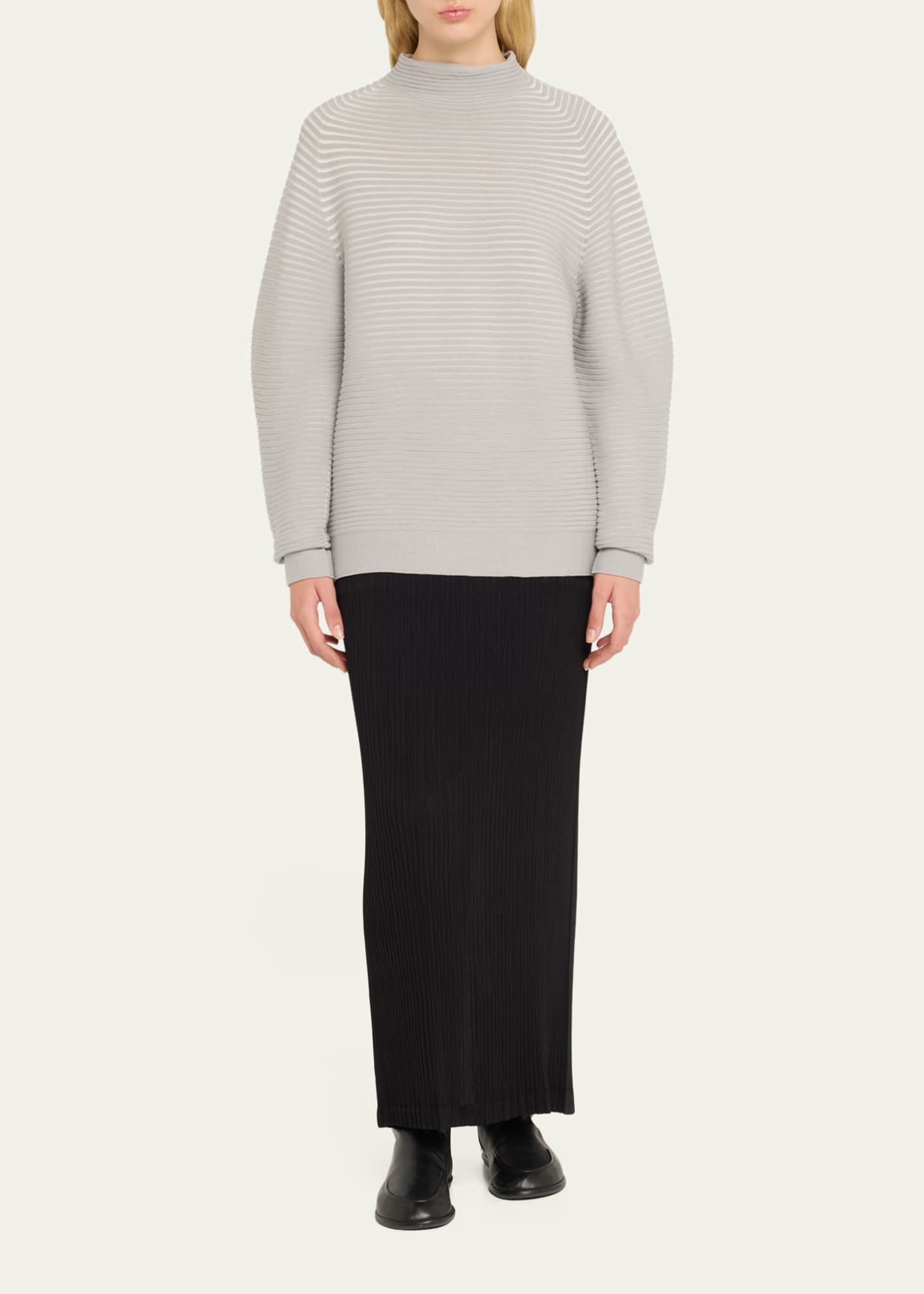 MUSE【KGW】ROLLED EDGE FUNNEL NECK ニット Mina Ribbed V-Neck Sweater | GUESS Factory