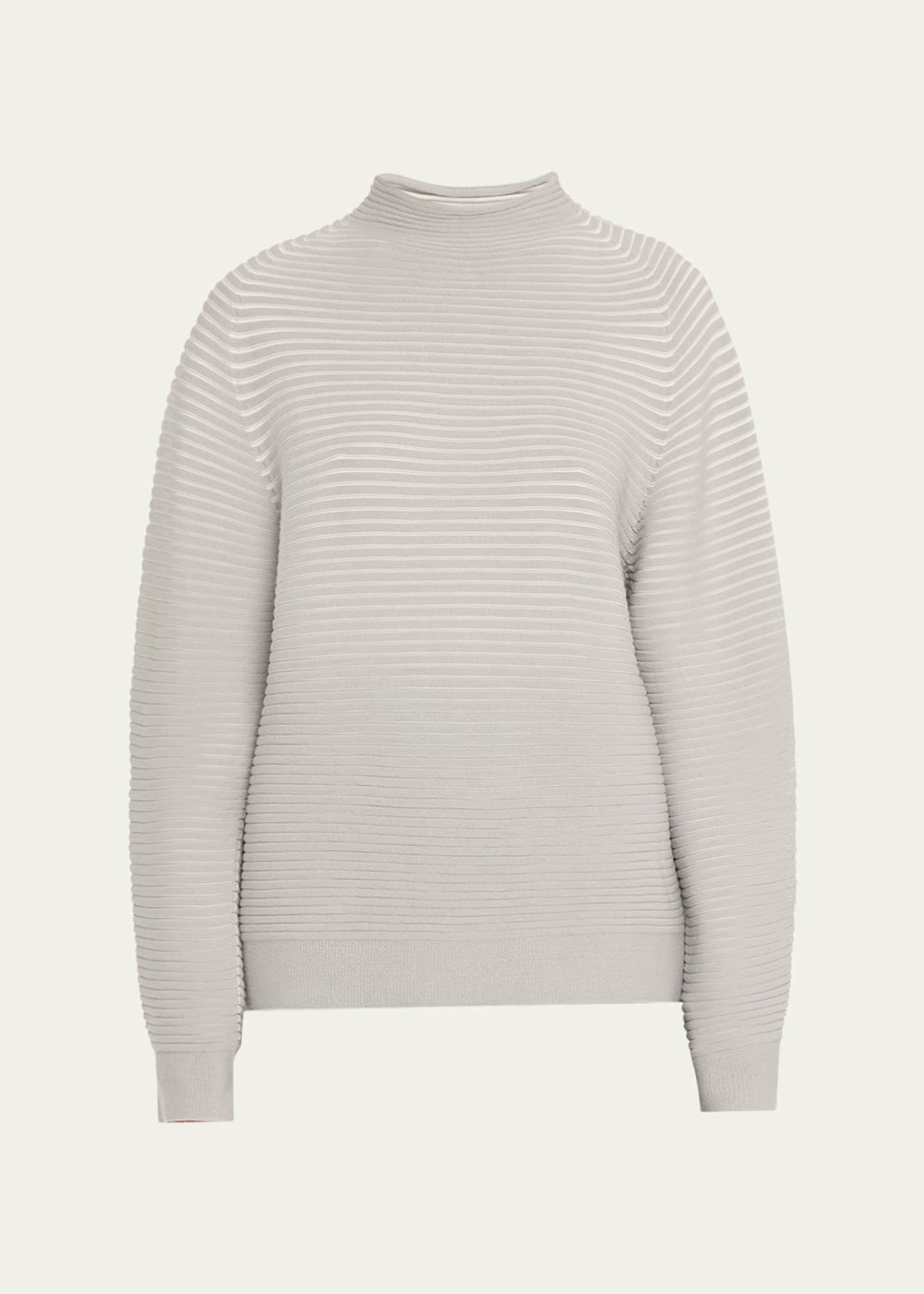 登場! Funnel-Neck Miyake Issey Circle Goodman Bergdorf - Top Wool Knit トップス