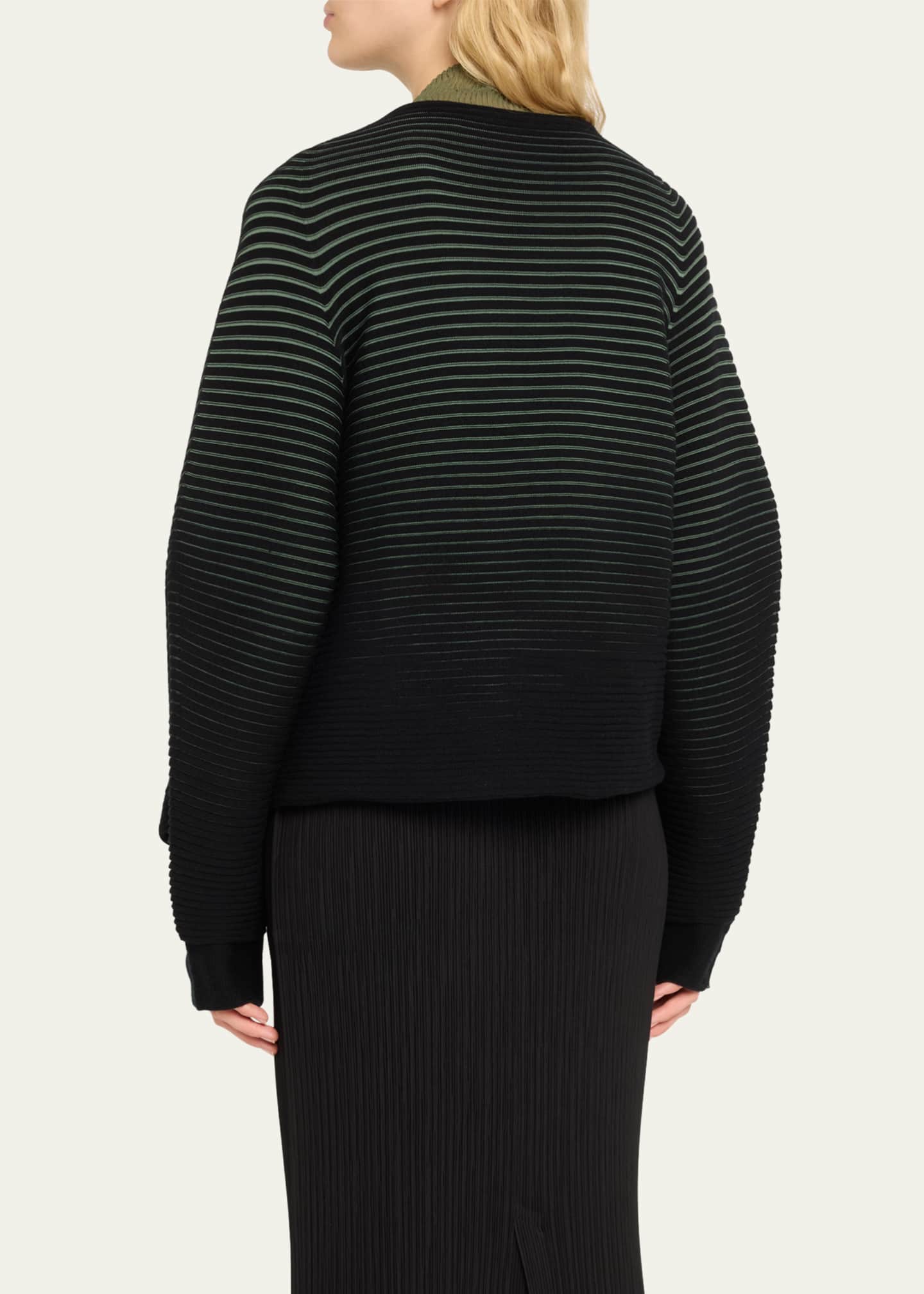 世界的に有名な Front Open Miyake Issey Circle Bergdorf - Cardigan Wool Knit トップス