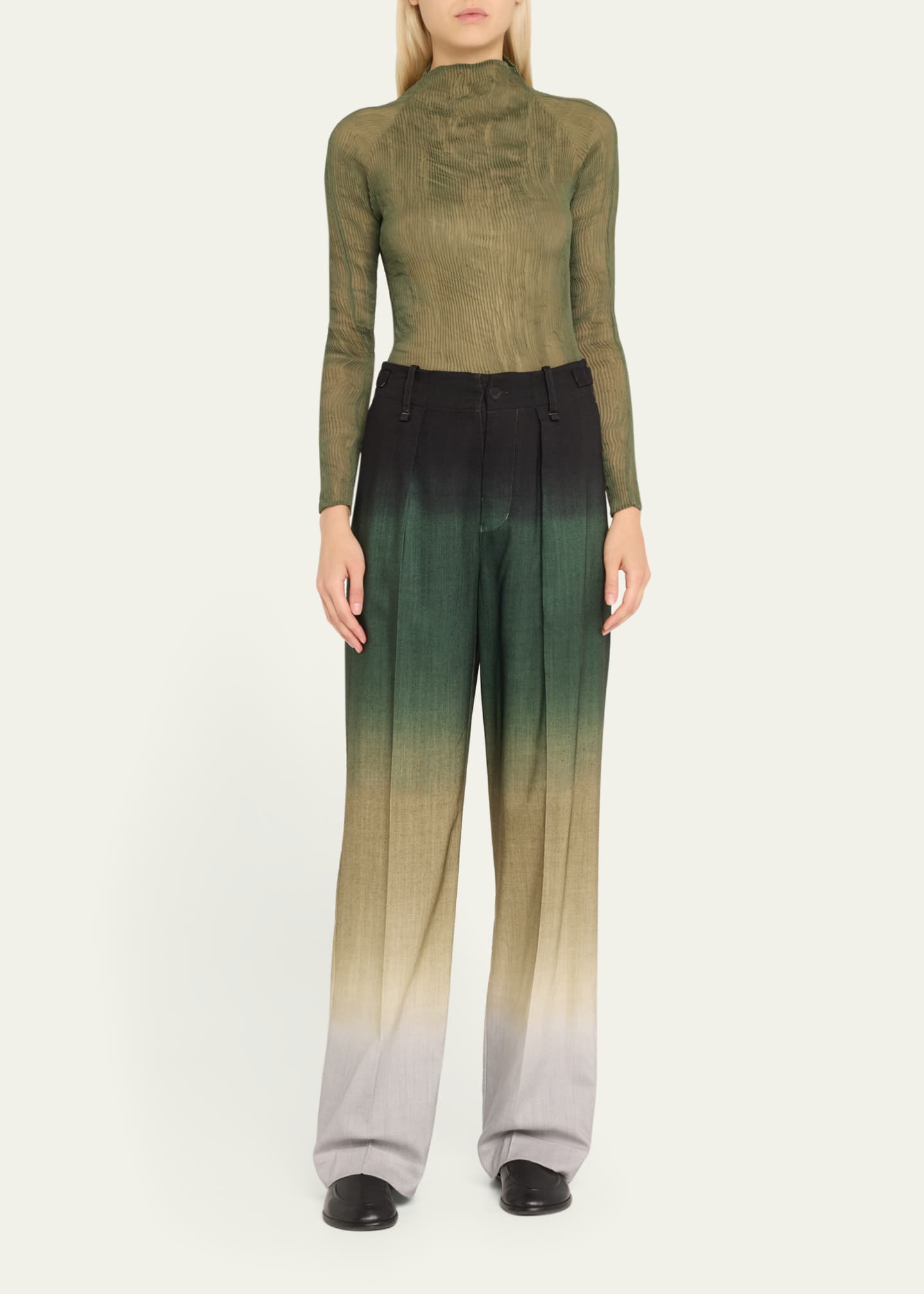 パンツ Issey Miyake 80s Green Wool Pants me ISSEY MIYAKE ◇ Wide pants / - / Polyester / GRN | eBay